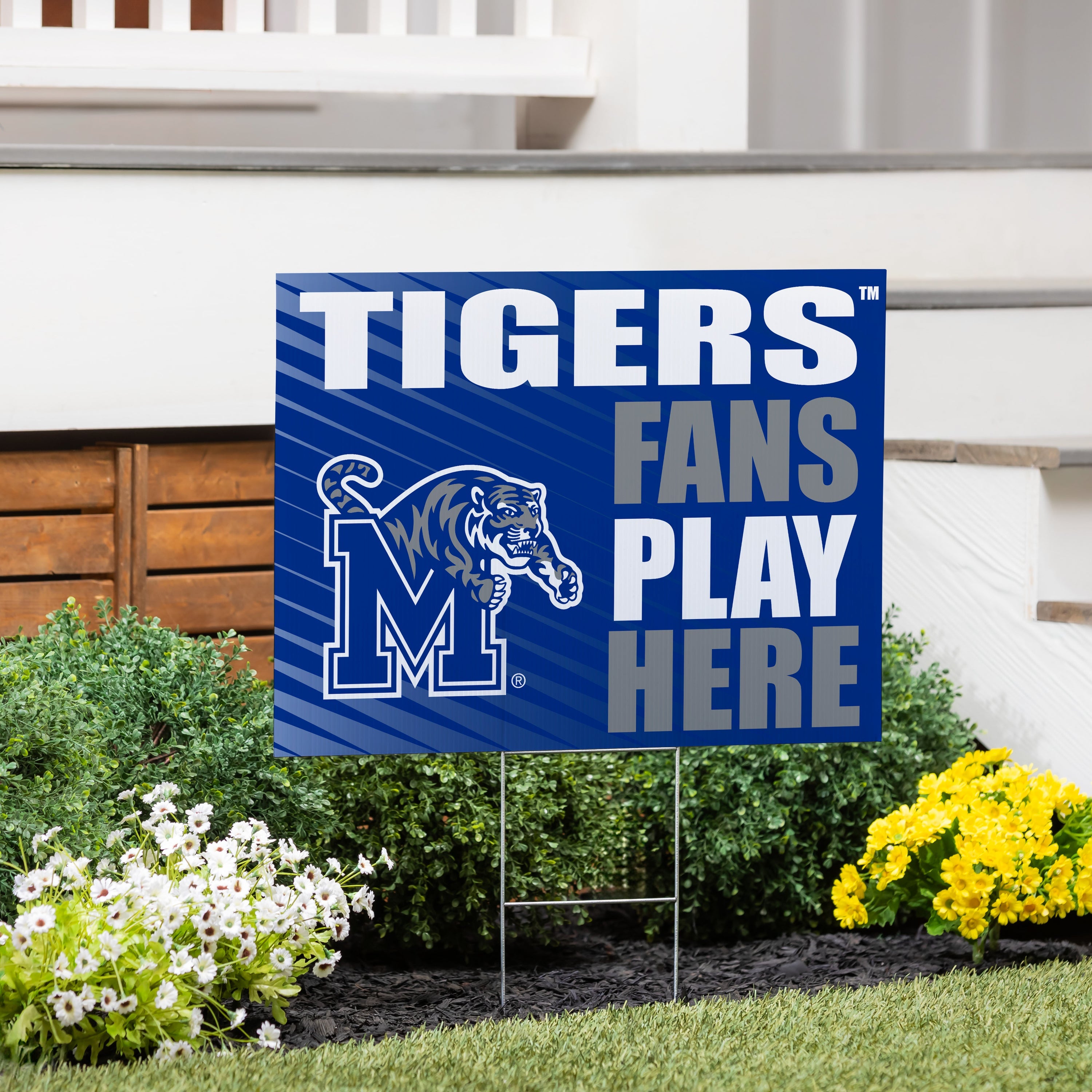 University of Memphis Coroplast Yard Sign "Fans Play Here" - Sports Collectibles, Sports Memorabilia, Sports Fan Shop, Sports Gifts