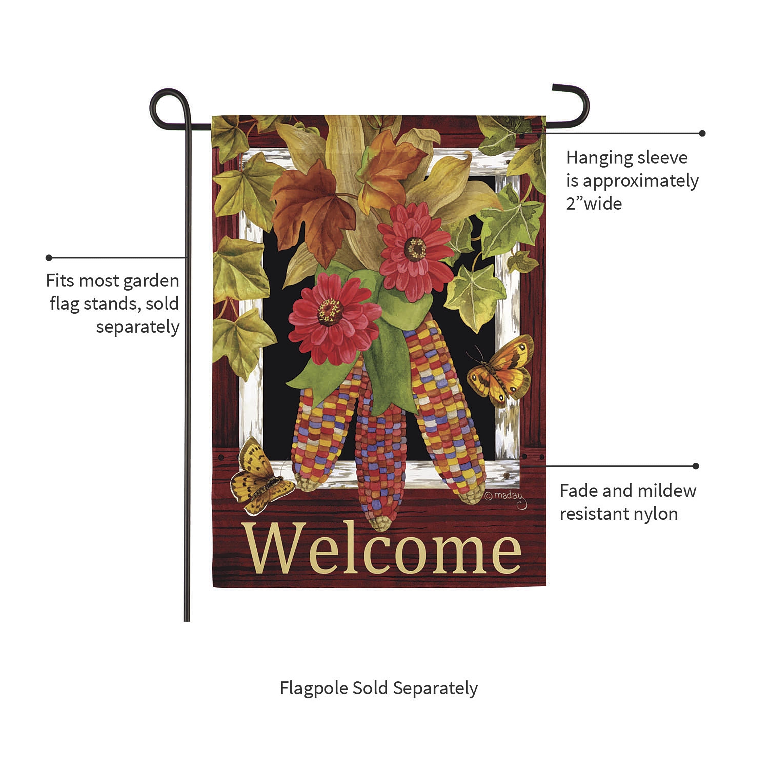 Fall Corn Suede Garden Flag - Sports Collectibles, Sports Memorabilia, Sports Fan Shop, Sports Gifts