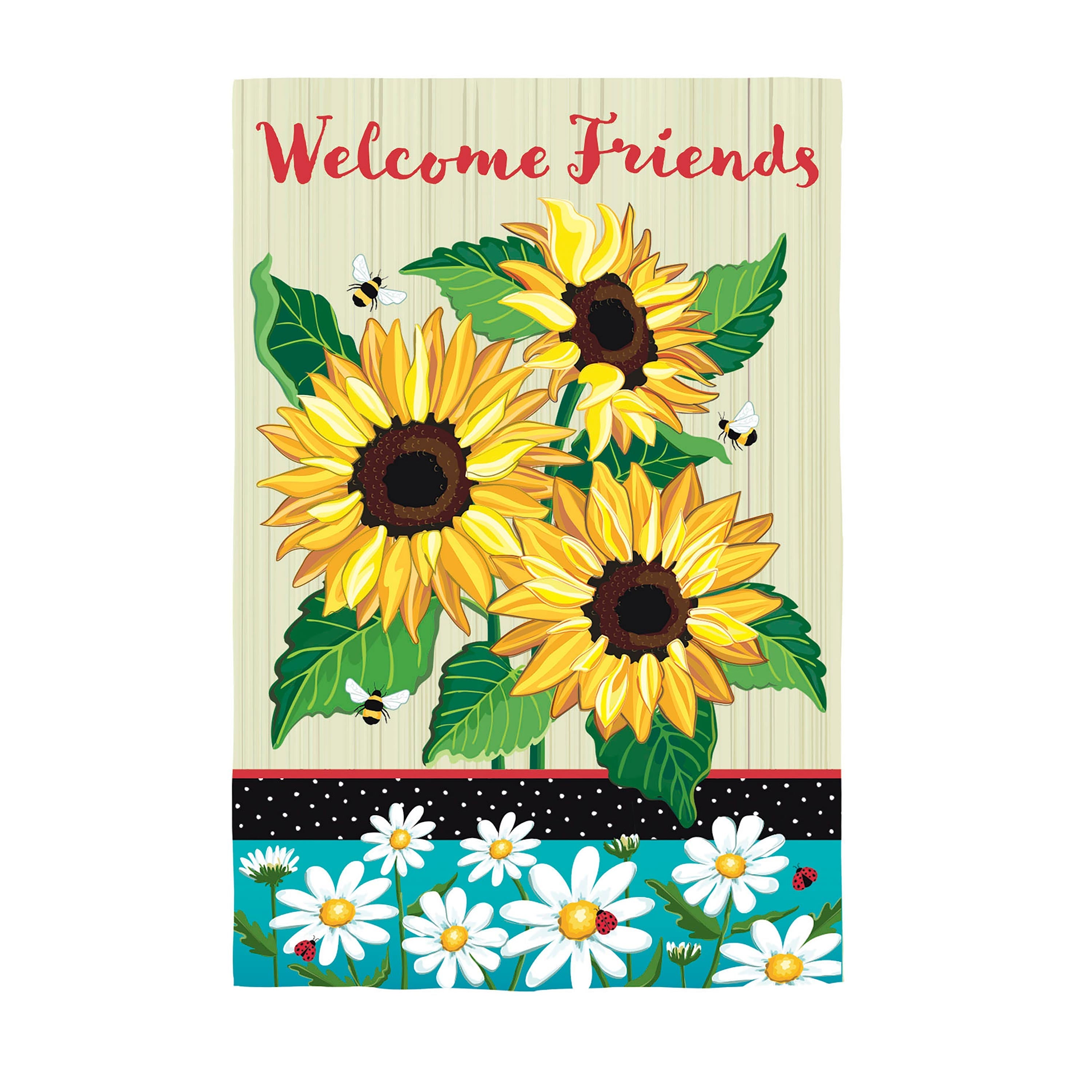 Sunflowers and Daisies Applique House Flag - Sports Collectibles, Sports Memorabilia, Sports Fan Shop, Sports Gifts