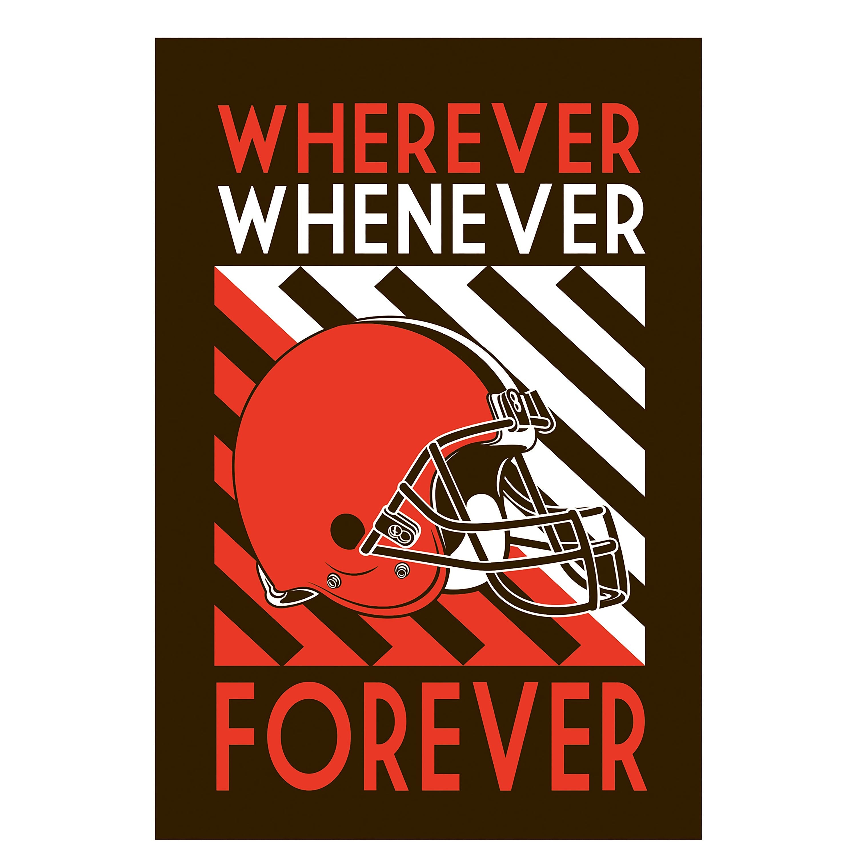 Cleveland Browns WWF Fan Garden Flag - Sports Collectibles, Sports Memorabilia, Sports Fan Shop, Sports Gifts