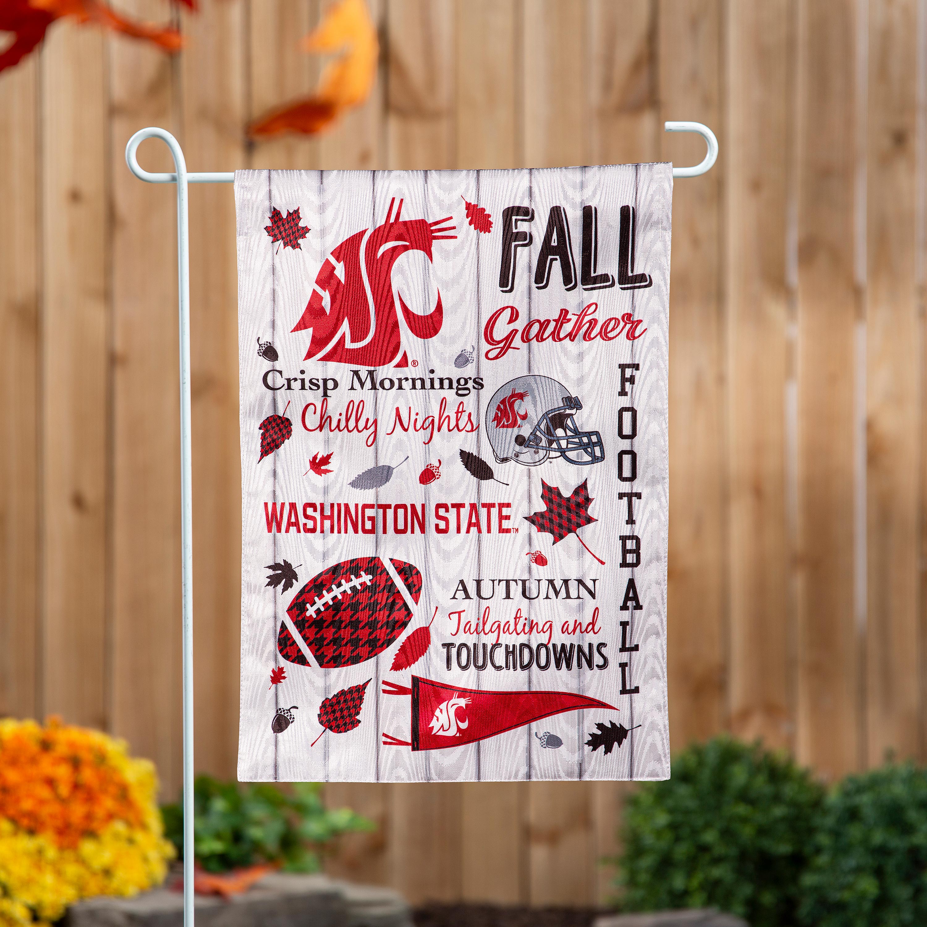 Washington State University, Moire Flag, GDN, Fall Seasonal - Sports Gifts, Sports Memorabilia, Sports Collectibles, Fan Shop