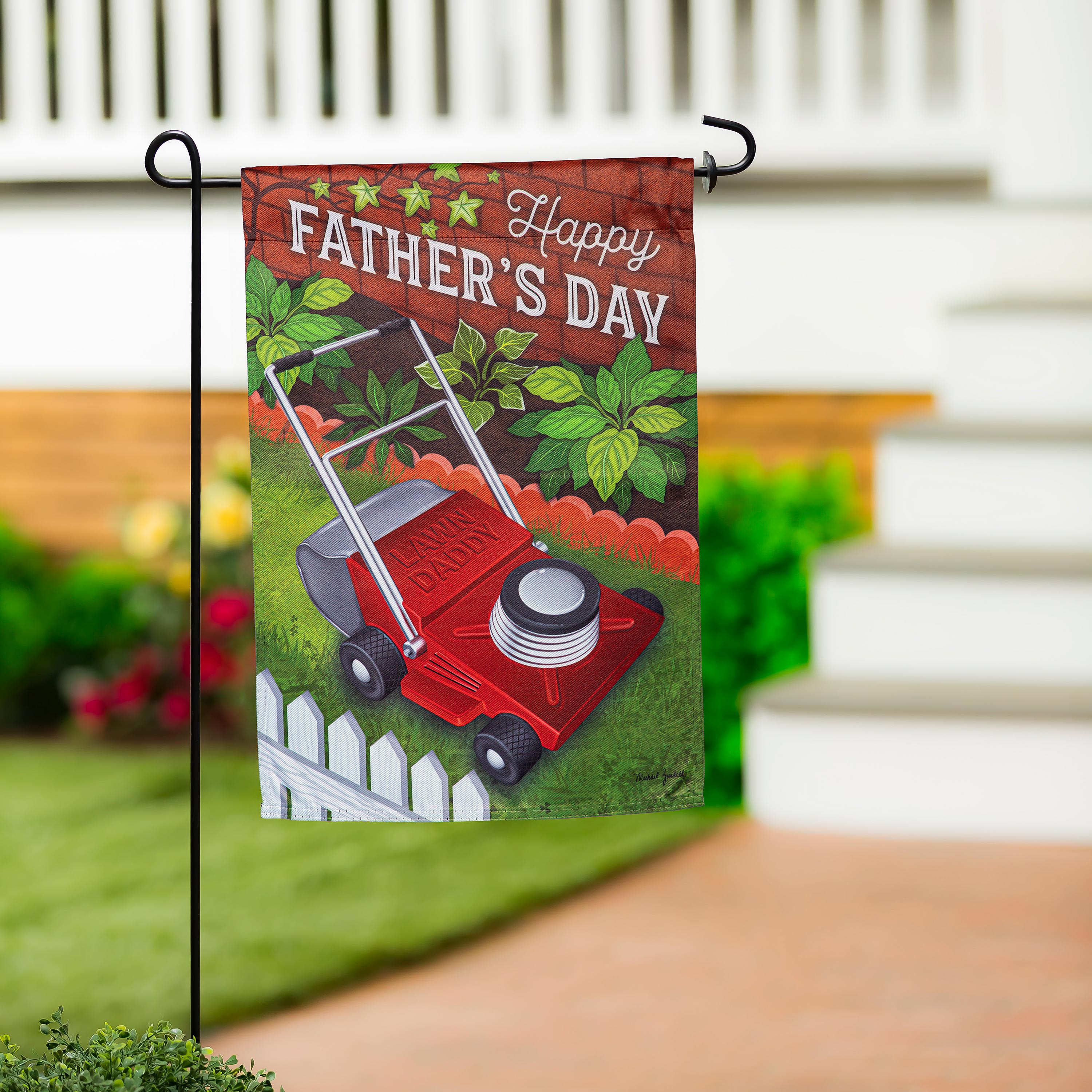 Happy Father's Day Suede Garden Flag - Sports Collectibles, Sports Memorabilia, Sports Fan Shop, Sports Gifts