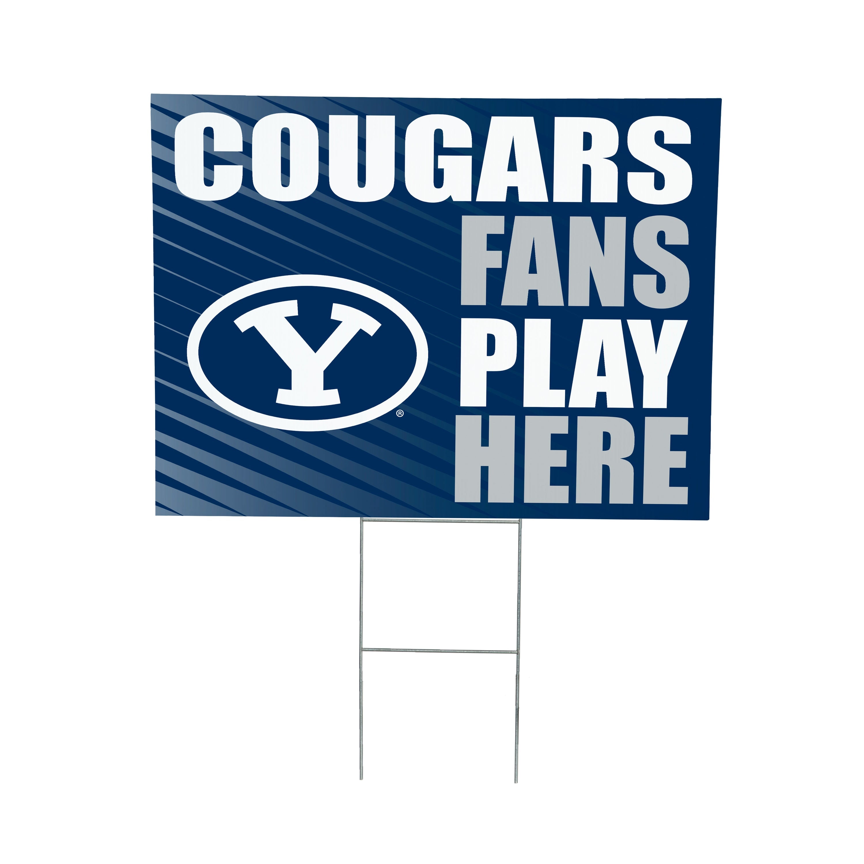 Brigham Young University Coroplast Yard Sign "Fans Play Here"
