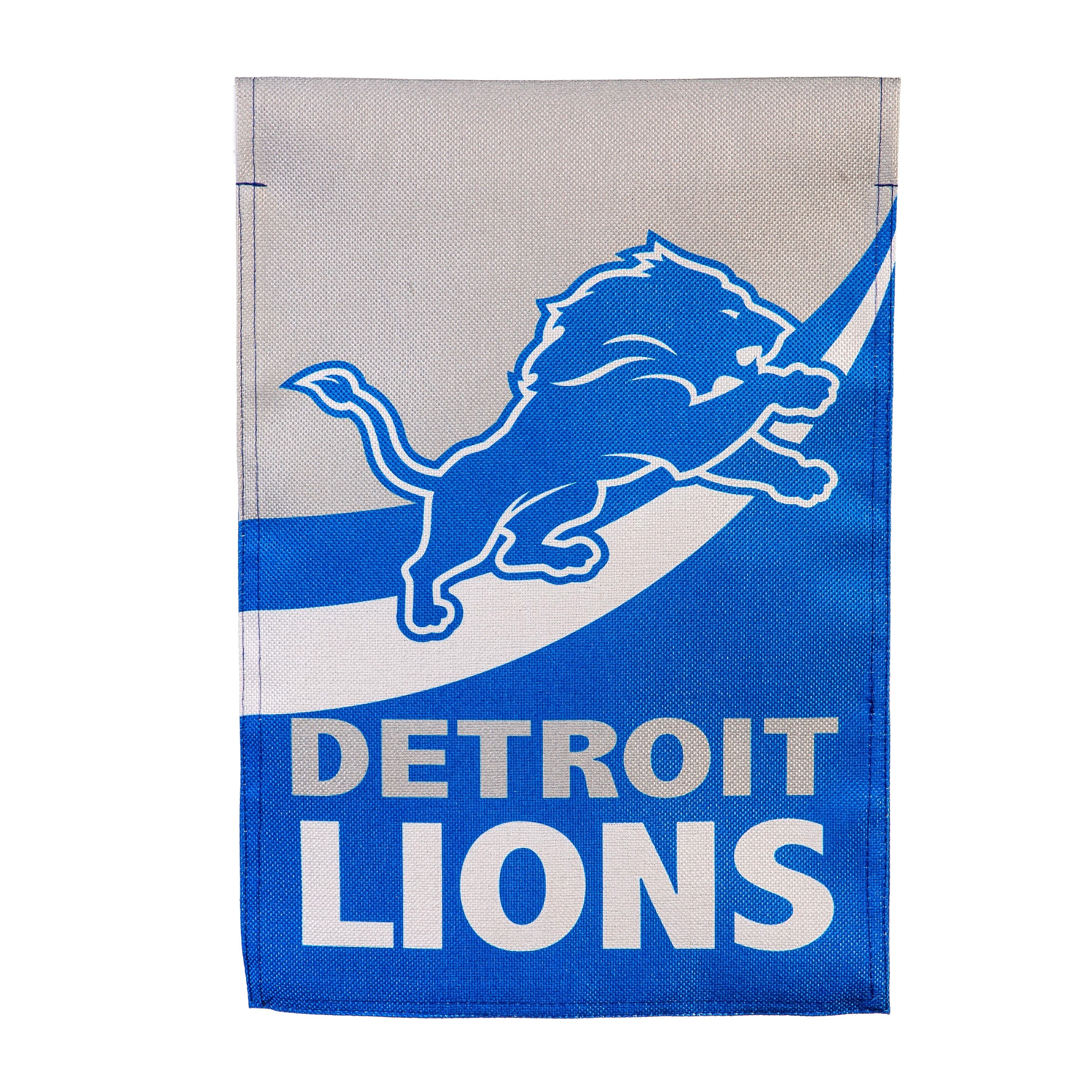 Detroit Lions Burlap Flag GDN Size - Sports Collectibles, Sports Memorabilia, Sports Fan Shop, Sports Gifts