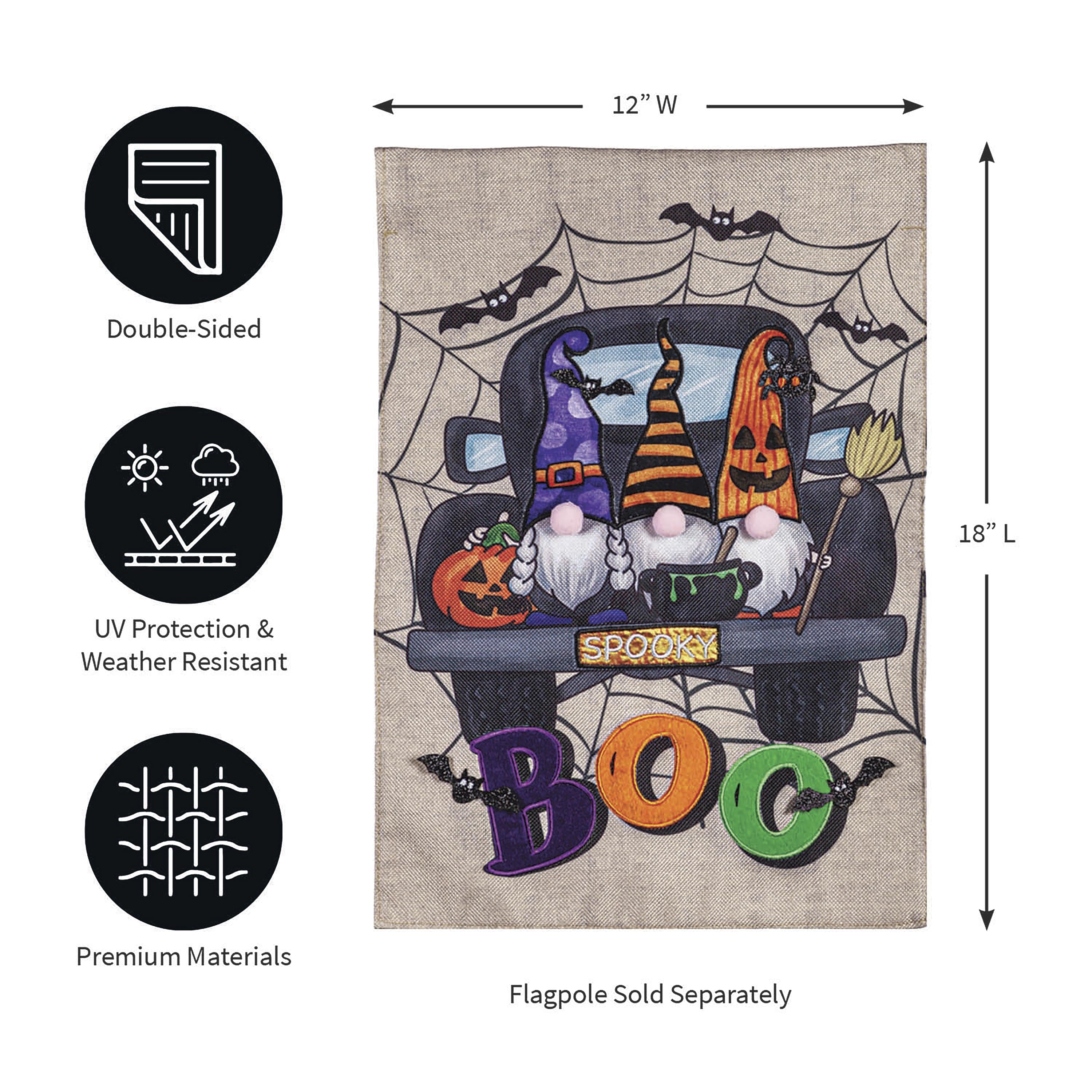Spooky Truck Garden Burlap Flag - Sports Collectibles, Sports Memorabilia, Sports Fan Shop, Sports Gifts
