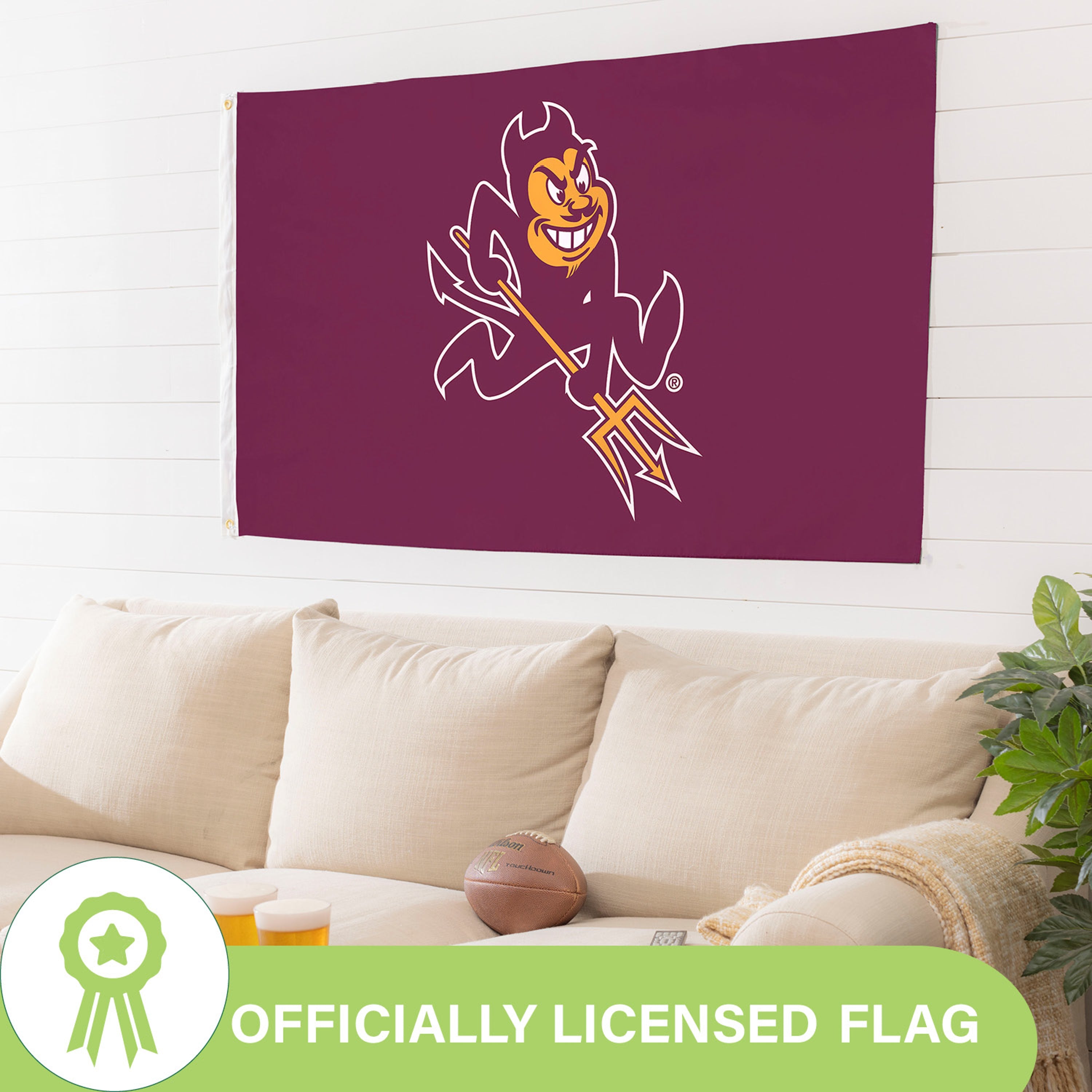 3'x5' Single Sided Flag w/ 2 Grommets, Arizona State University - Sports Gifts, Sports Memorabilia, Sports Collectibles, Fan Shop