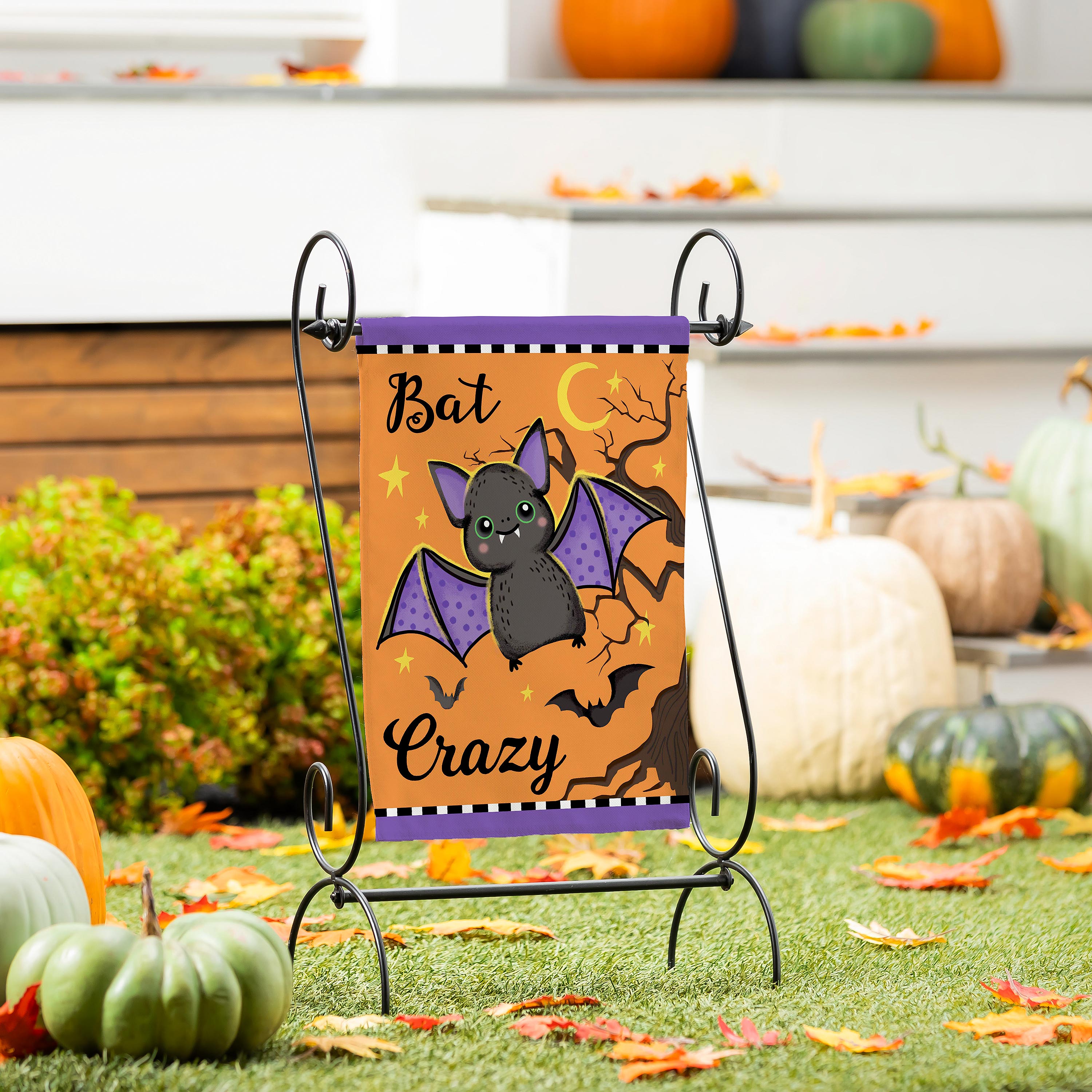 Gone Batty Applique Garden Flag - Sports Collectibles, Sports Memorabilia, Sports Fan Shop, Sports Gifts