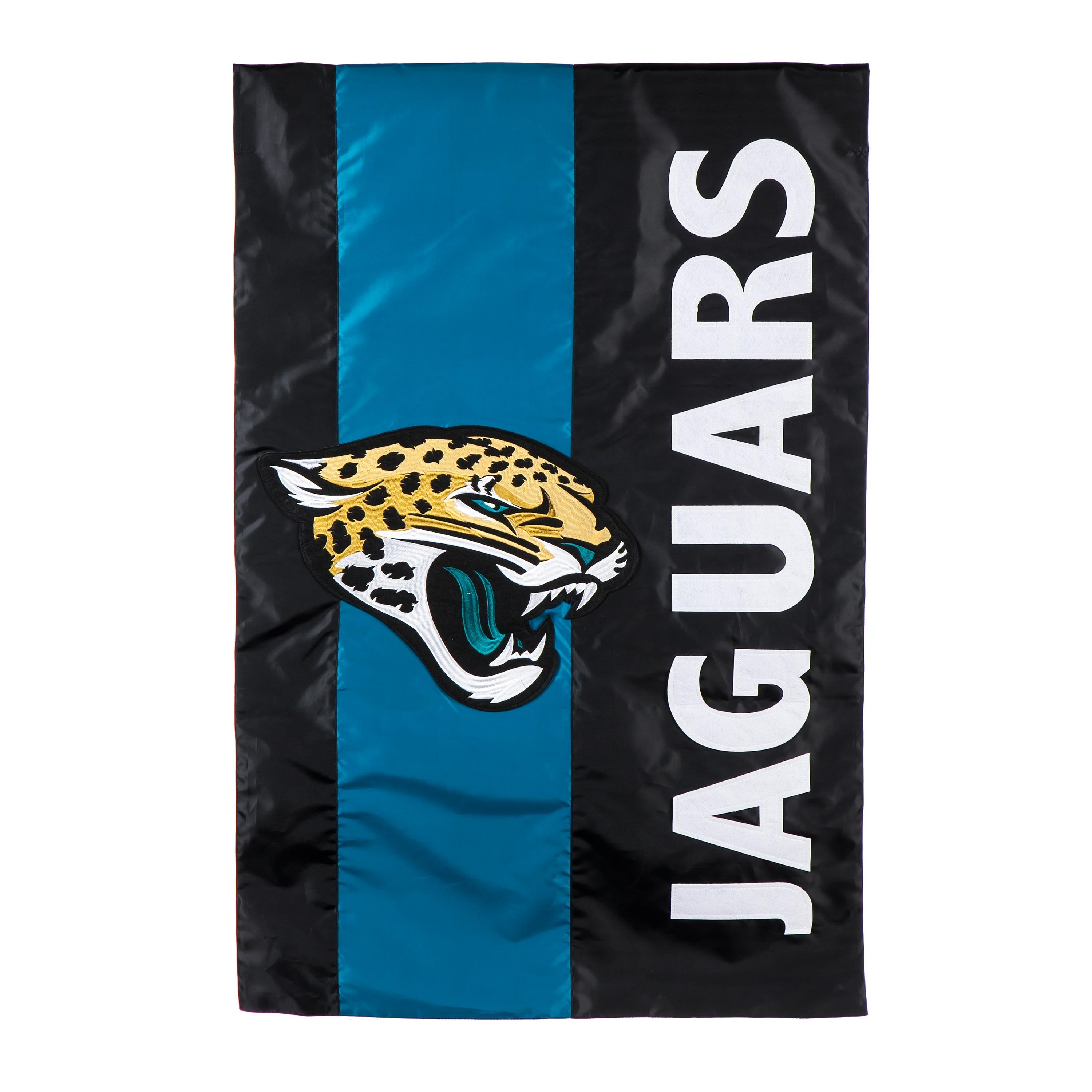Double-Sided Embellished NFL Team Pride Applique House Flag, Jacksonville Jaguars - Sports Collectibles, Sports Memorabilia, Sports Fan Shop, Sports Gifts