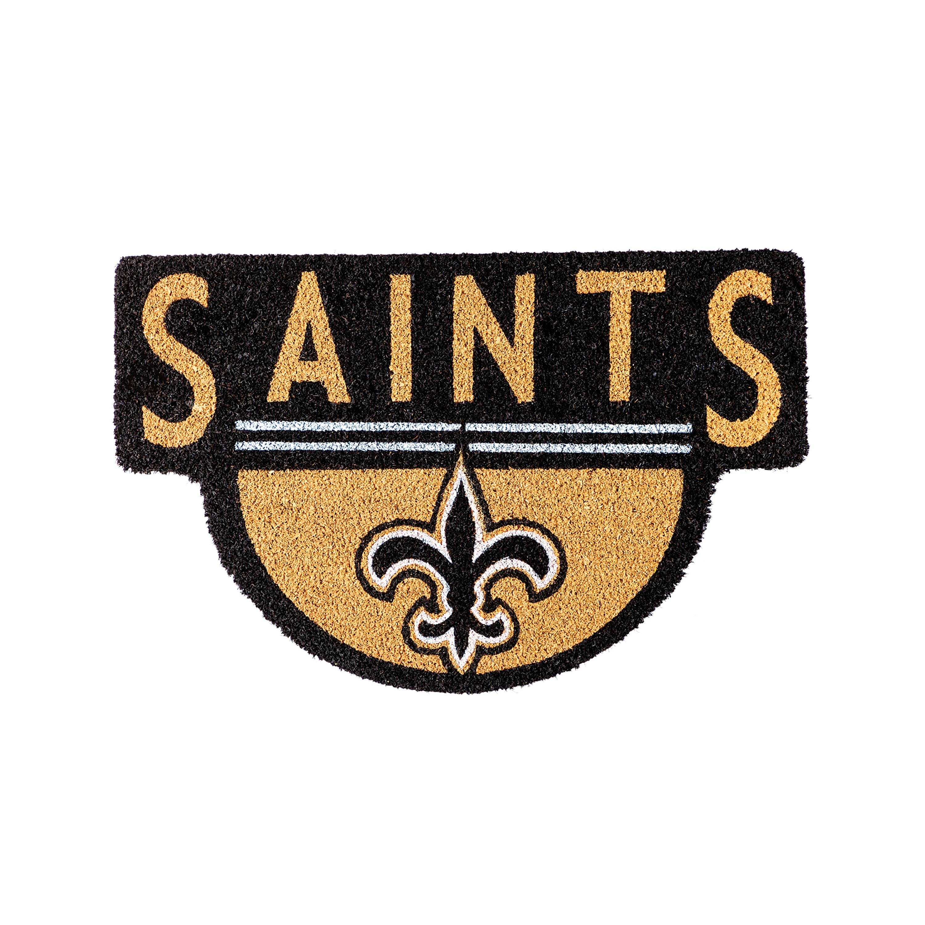 NFL Shaped Coir Door Mat, Saints - Sports Collectibles, Sports Memorabilia, Sports Fan Shop, Sports Gifts