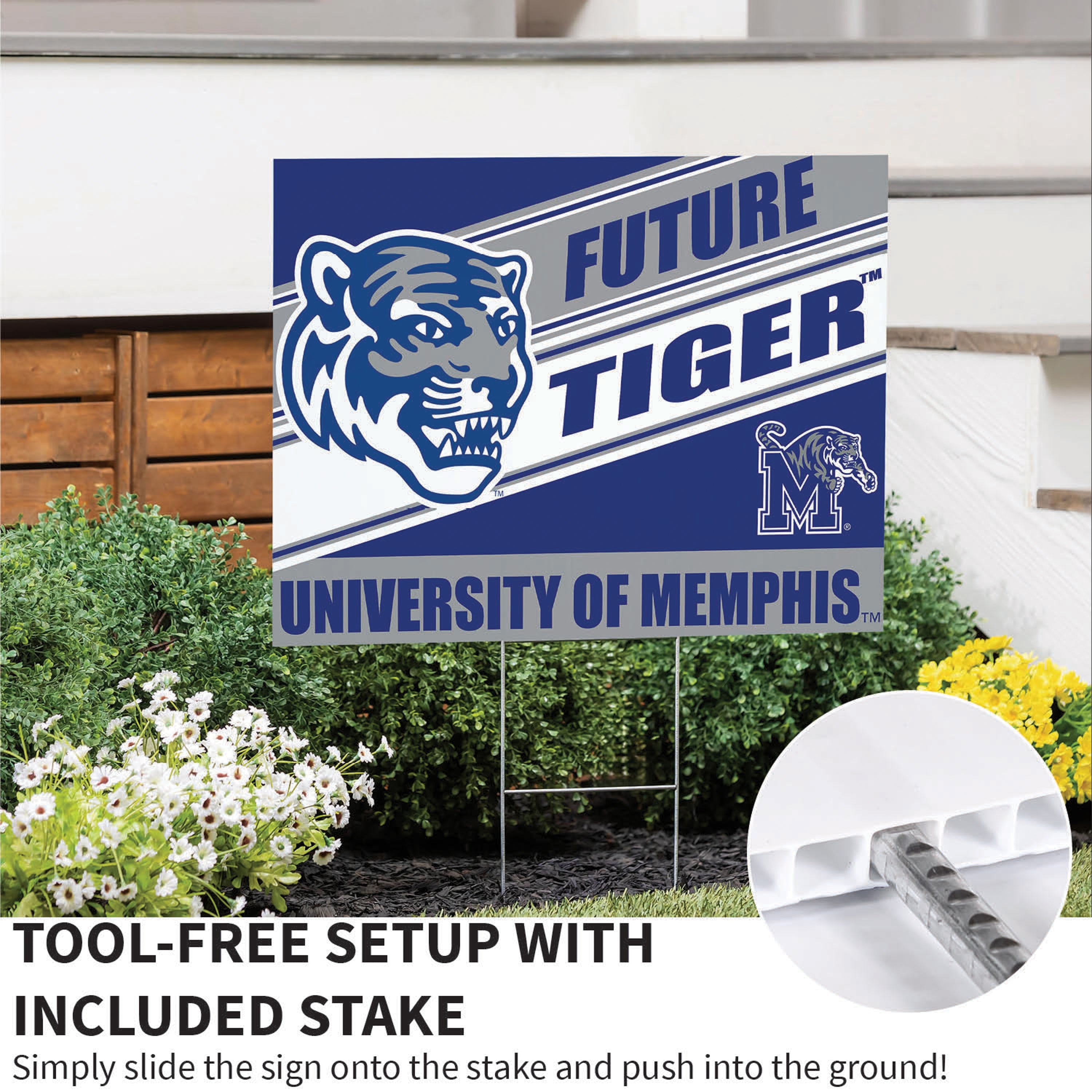 University of Memphis Coroplast Yard Sign, Future Student - Sports Collectibles, Sports Memorabilia, Sports Fan Shop, Sports Gifts