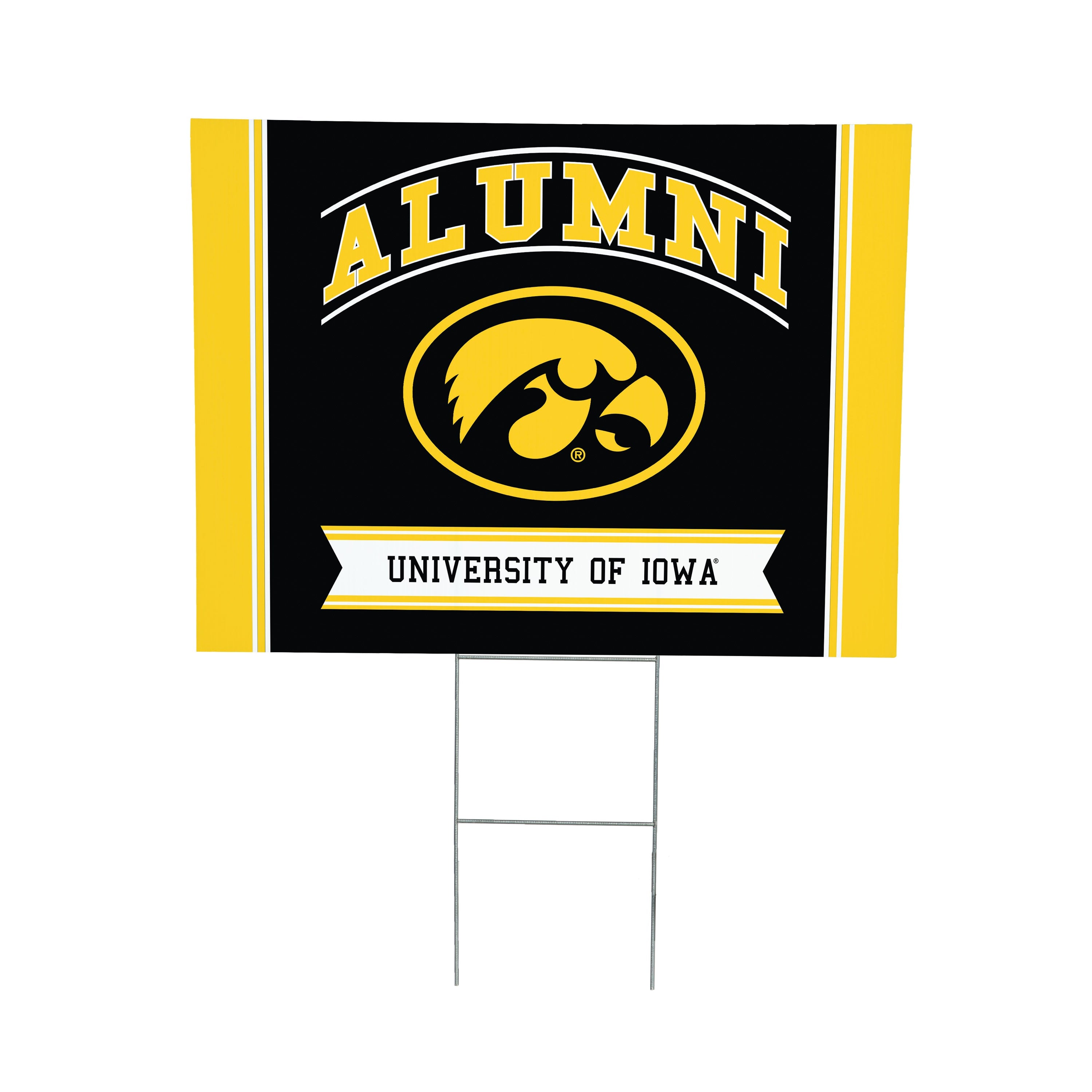 University of Iowa Coroplast Yard Sign Alumni