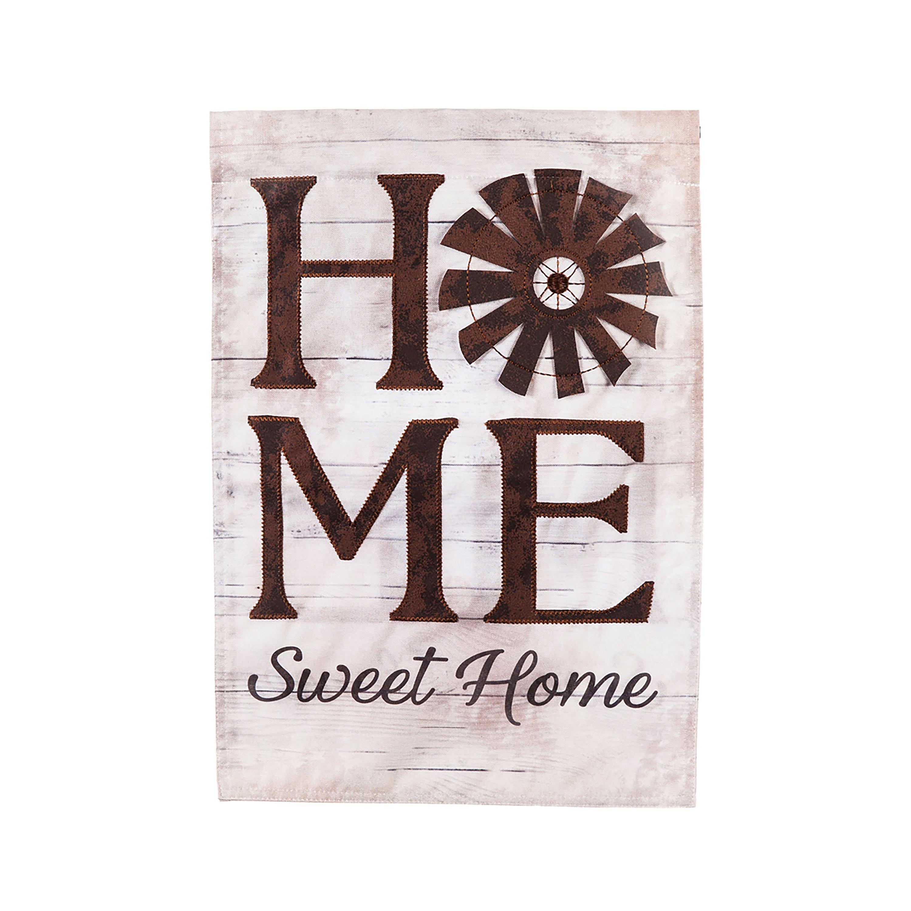 Suede Garden Flag,Windmill Home Sweet Home - Sports Collectibles, Sports Memorabilia, Sports Fan Shop, Sports Gifts