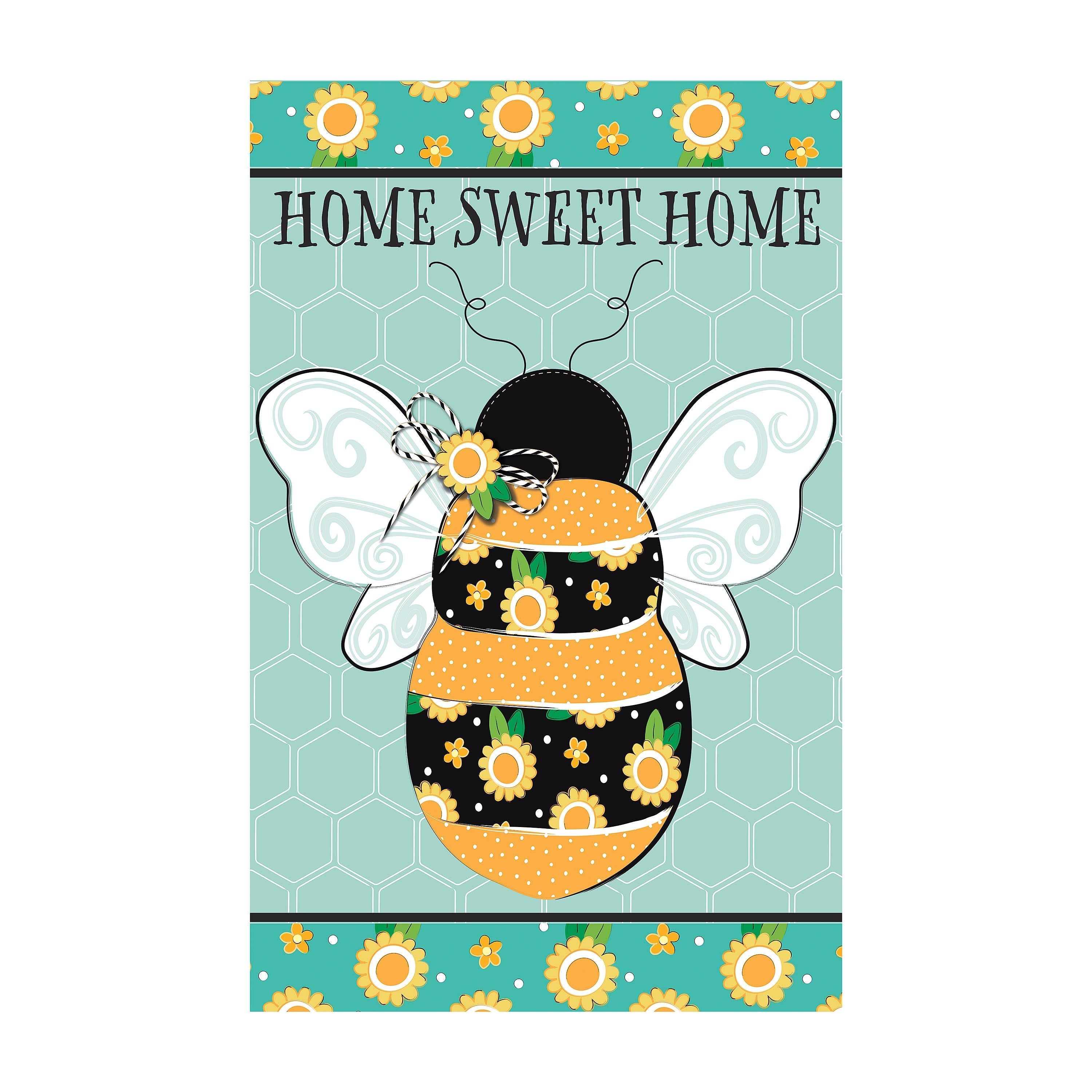 Home Sweet Home Bee Applique House Flag - Sports Collectibles, Sports Memorabilia, Sports Fan Shop, Sports Gifts