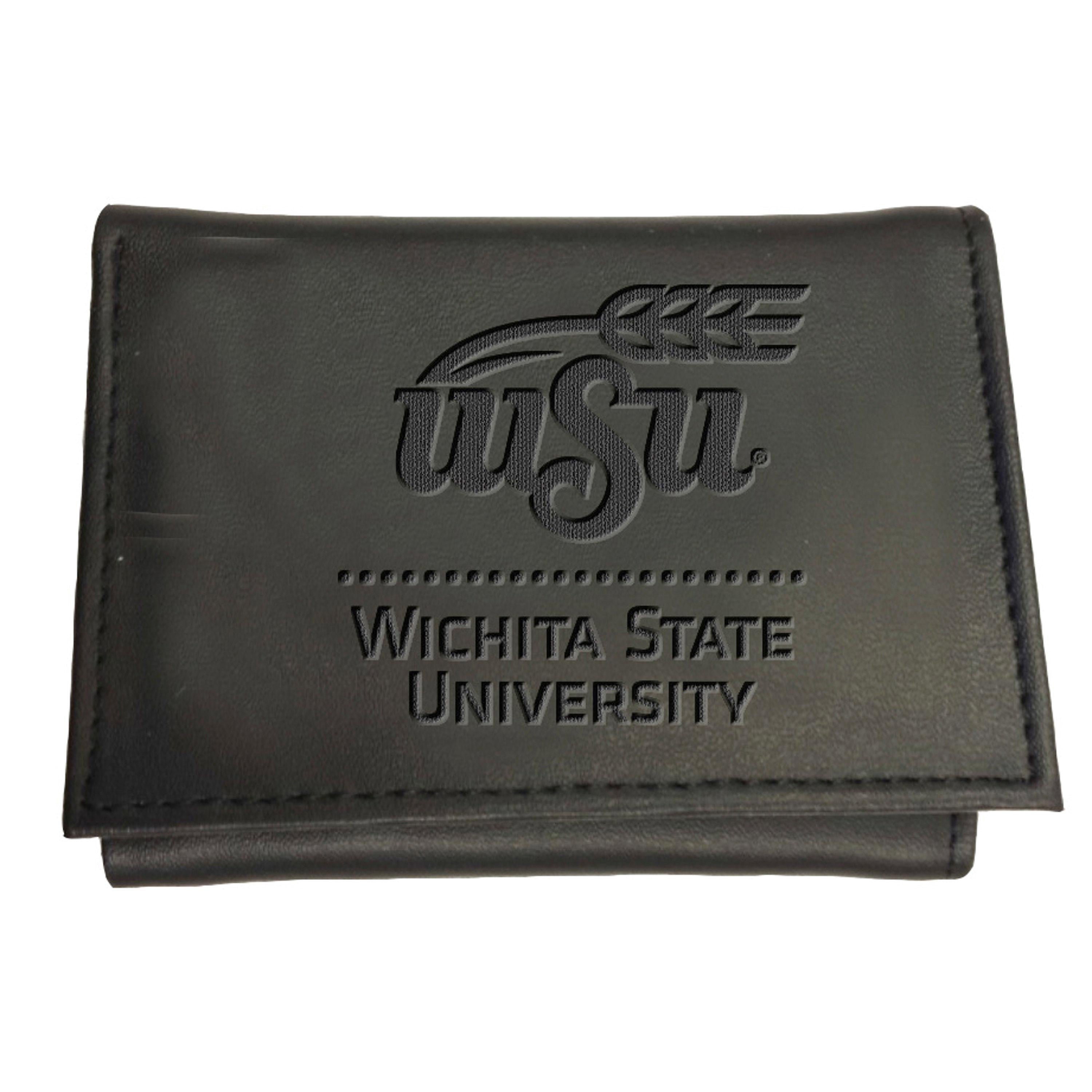 Wichita State University, Tri-Fold Wallet, Black - Sports Gifts, Sports Memorabilia, Sports Collectibles, Fan Shop