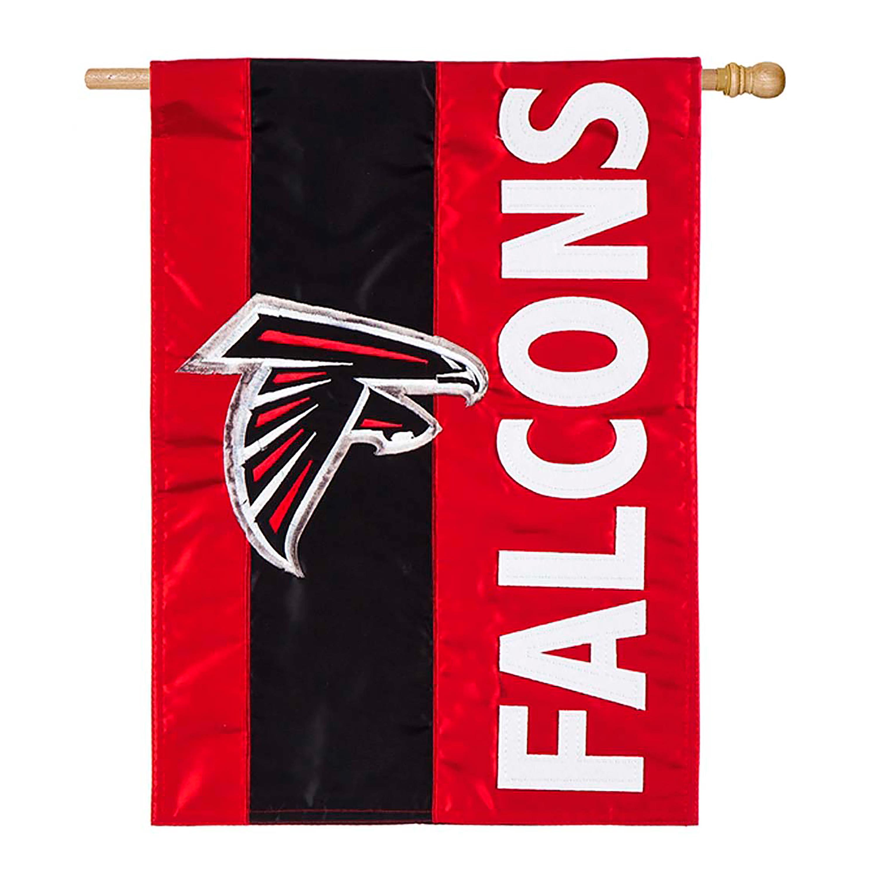 Double-Sided Embellished NFL Team Pride Applique House Flag, Atlanta Falcons - Sports Collectibles, Sports Memorabilia, Sports Fan Shop, Sports Gifts