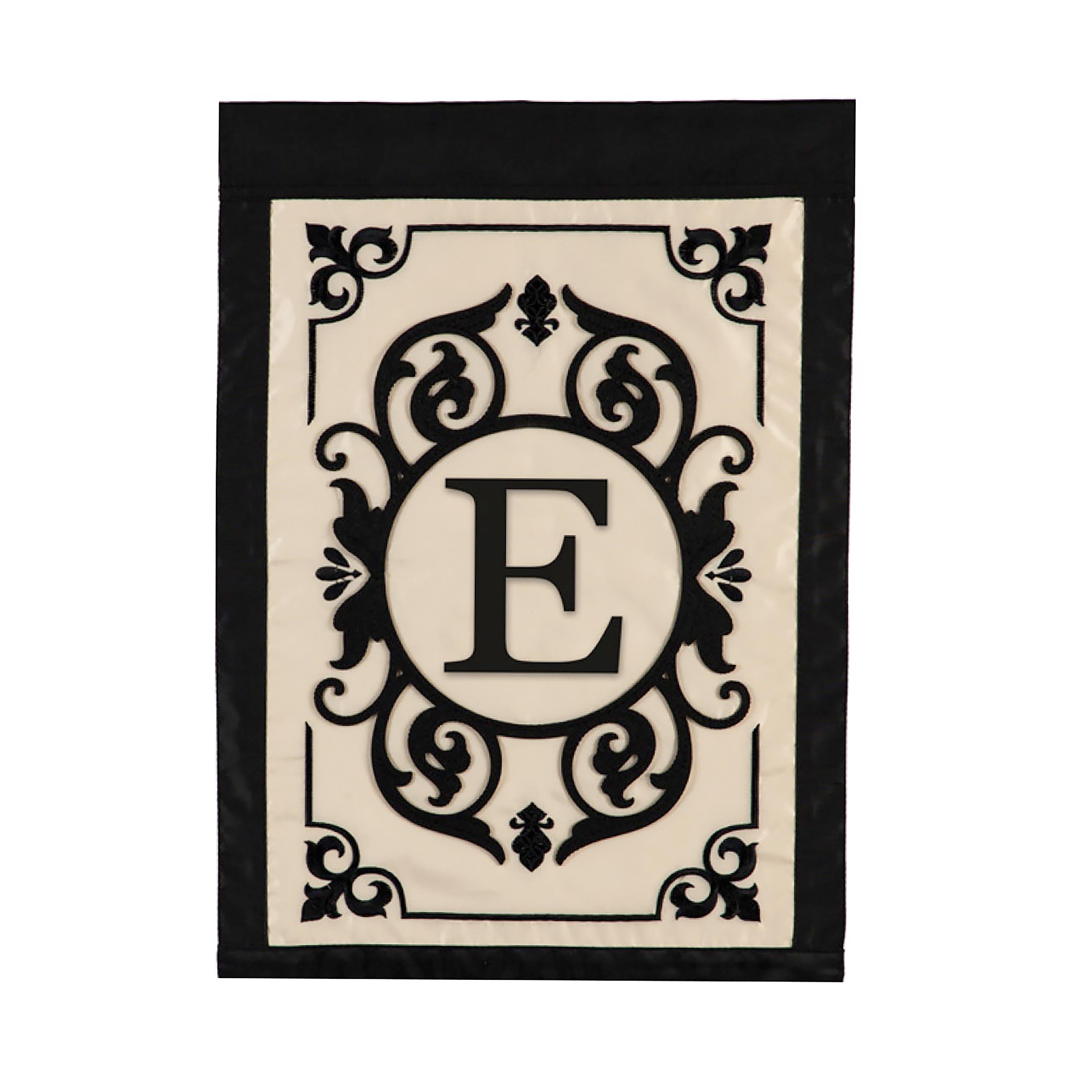 Cambridge Monogram Garden Applique Flag, Letter E - Sports Collectibles, Sports Memorabilia, Sports Fan Shop, Sports Gifts
