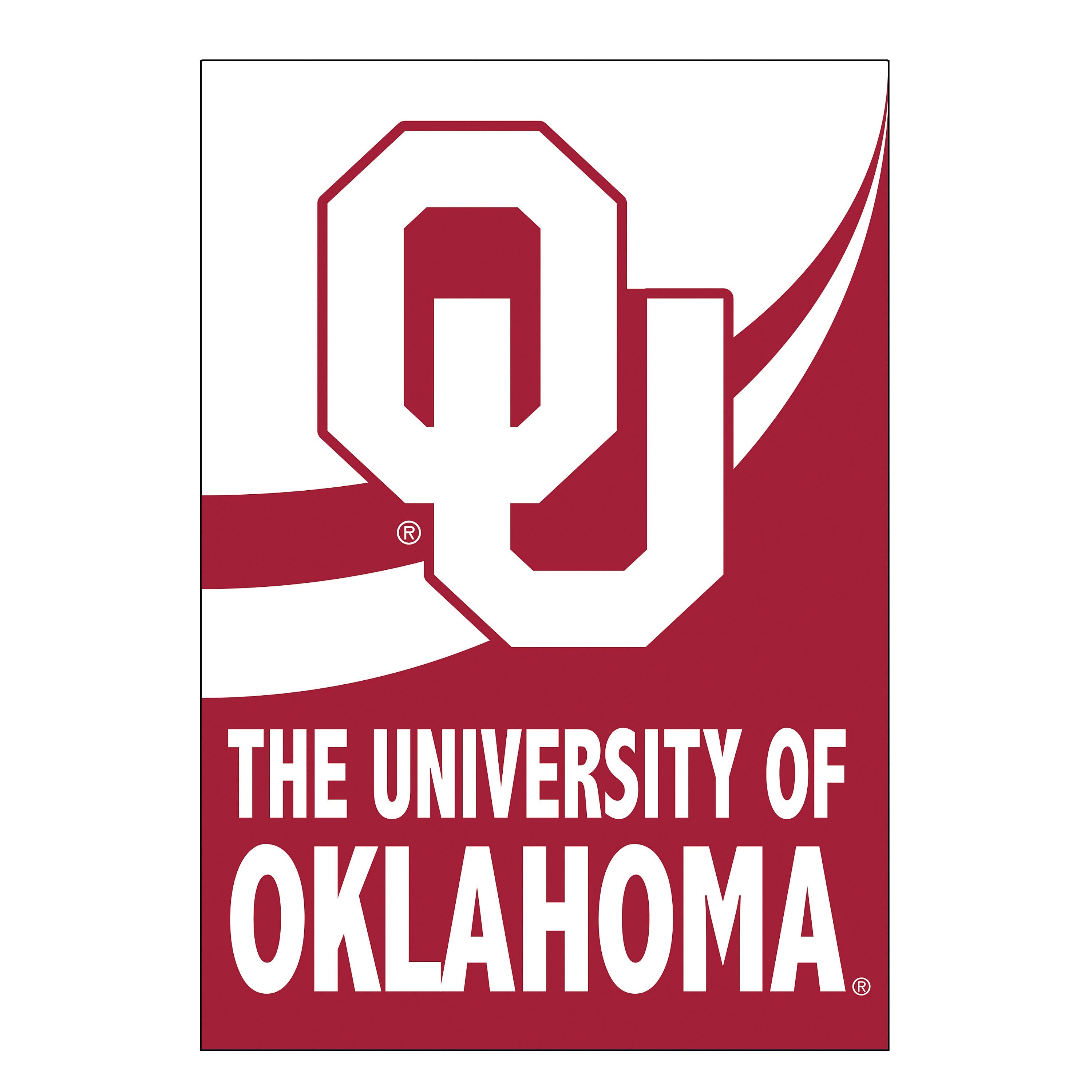 University of Oklahoma Burlap Flag GDN Size - Sports Collectibles, Sports Memorabilia, Sports Fan Shop, Sports Gifts