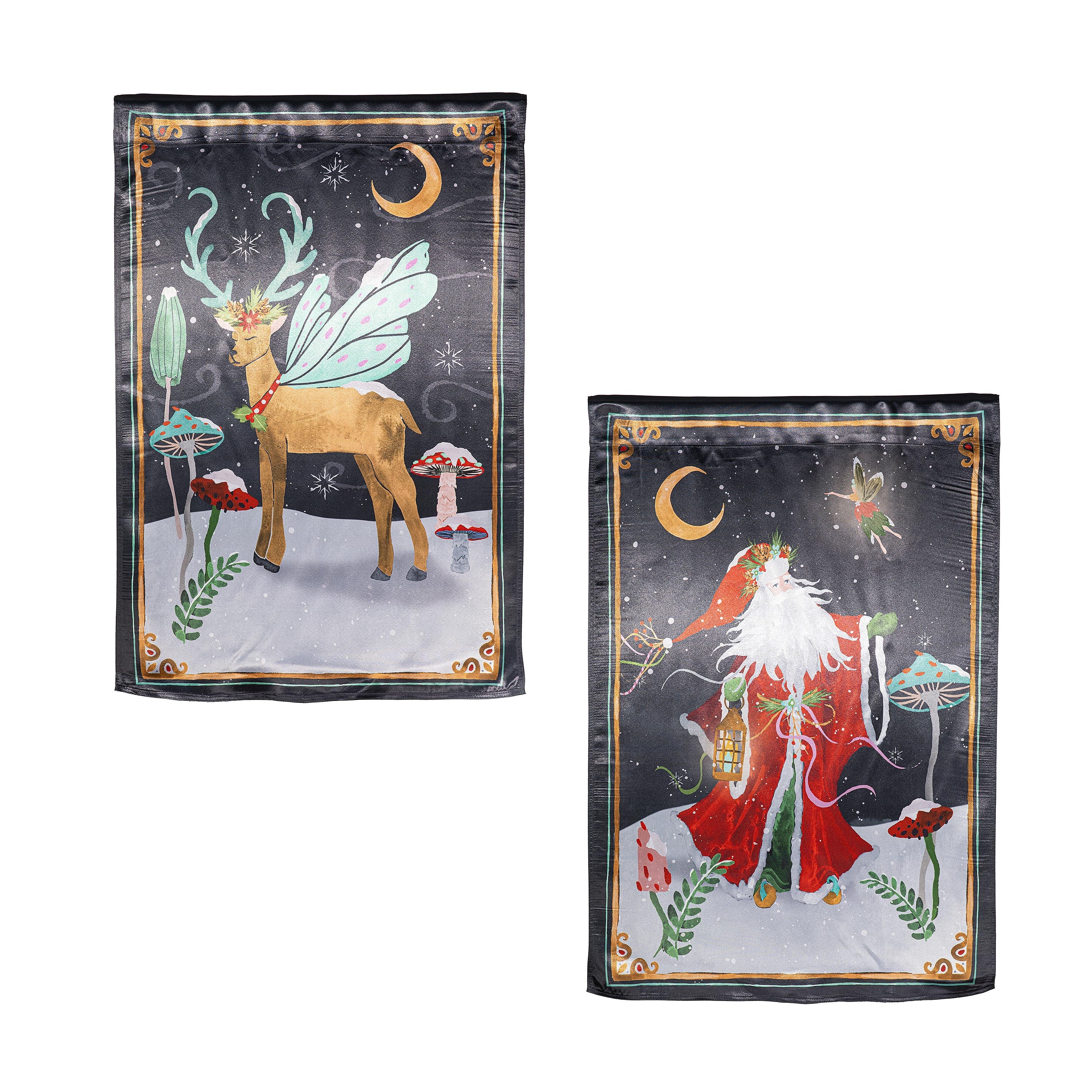 Santa's Forest of Wonder Reversible Lustre House Flag - Sports Collectibles, Sports Memorabilia, Sports Fan Shop, Sports Gifts