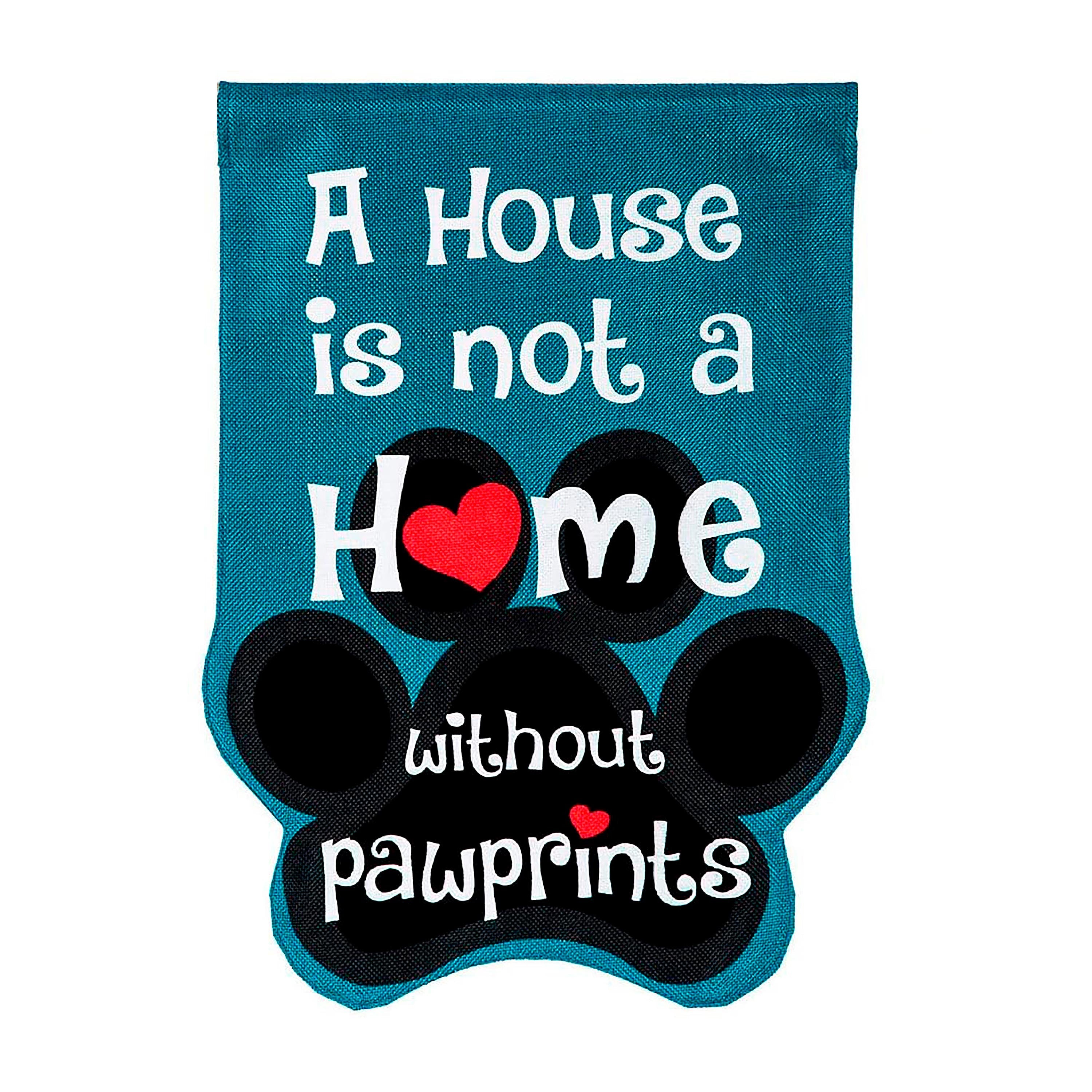 Paw Prints Burlap House Flag - Sports Collectibles, Sports Memorabilia, Sports Fan Shop, Sports Gifts