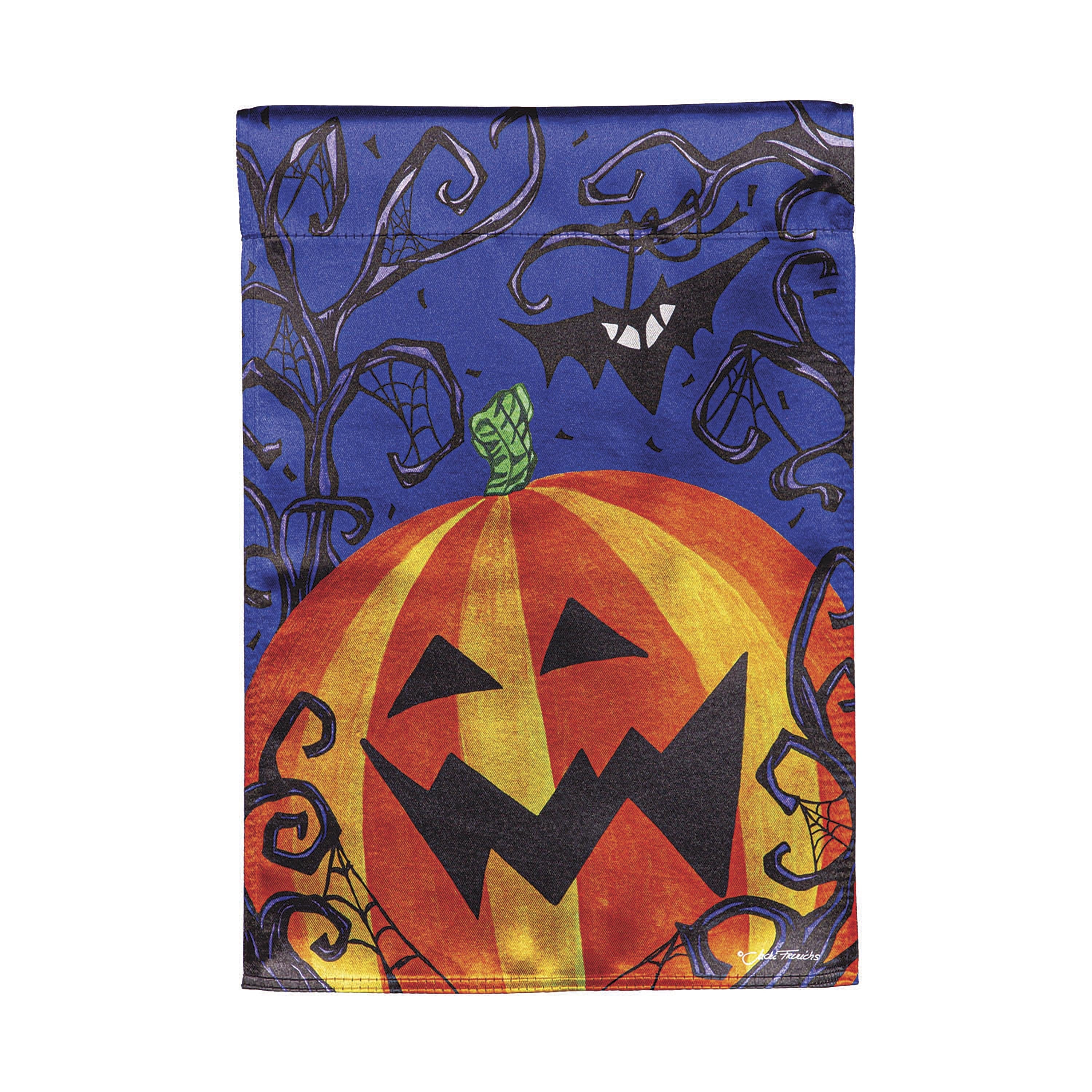 Halloween Jack O' Lantern Pumpkin Lustre Garden Flag - Sports Collectibles, Sports Memorabilia, Sports Fan Shop, Sports Gifts
