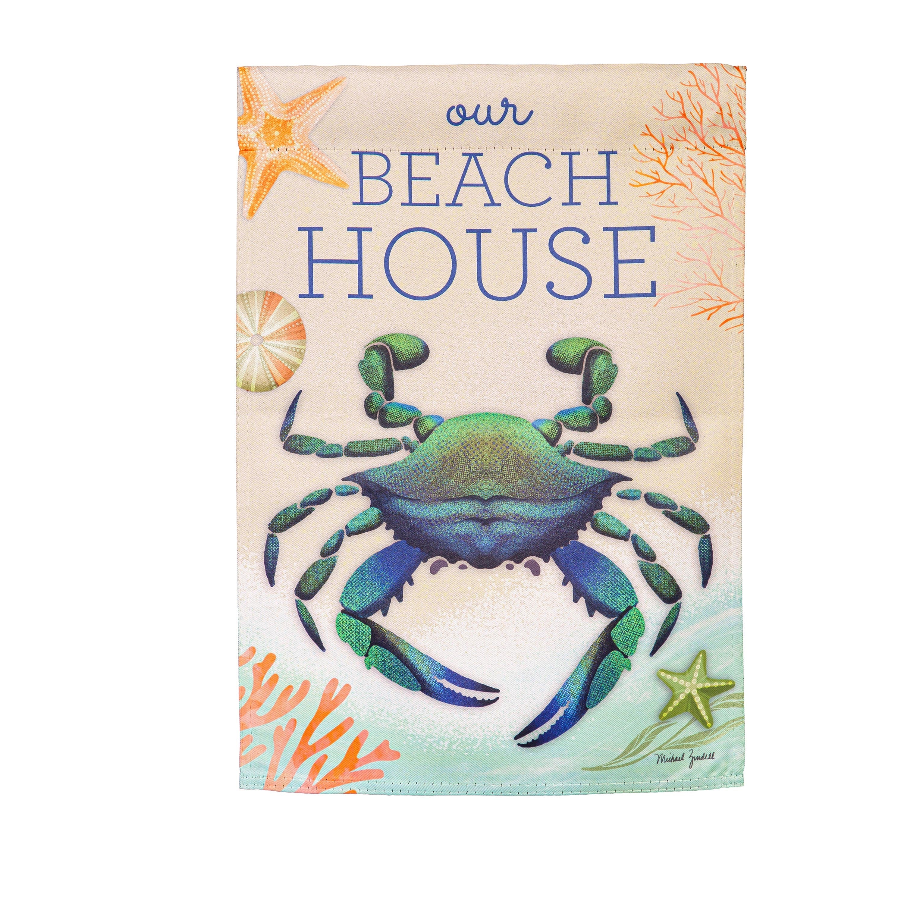 Our Beach House Suede House Flag - Sports Gifts, Sports Memorabilia, Sports Collectibles, Fan Shop