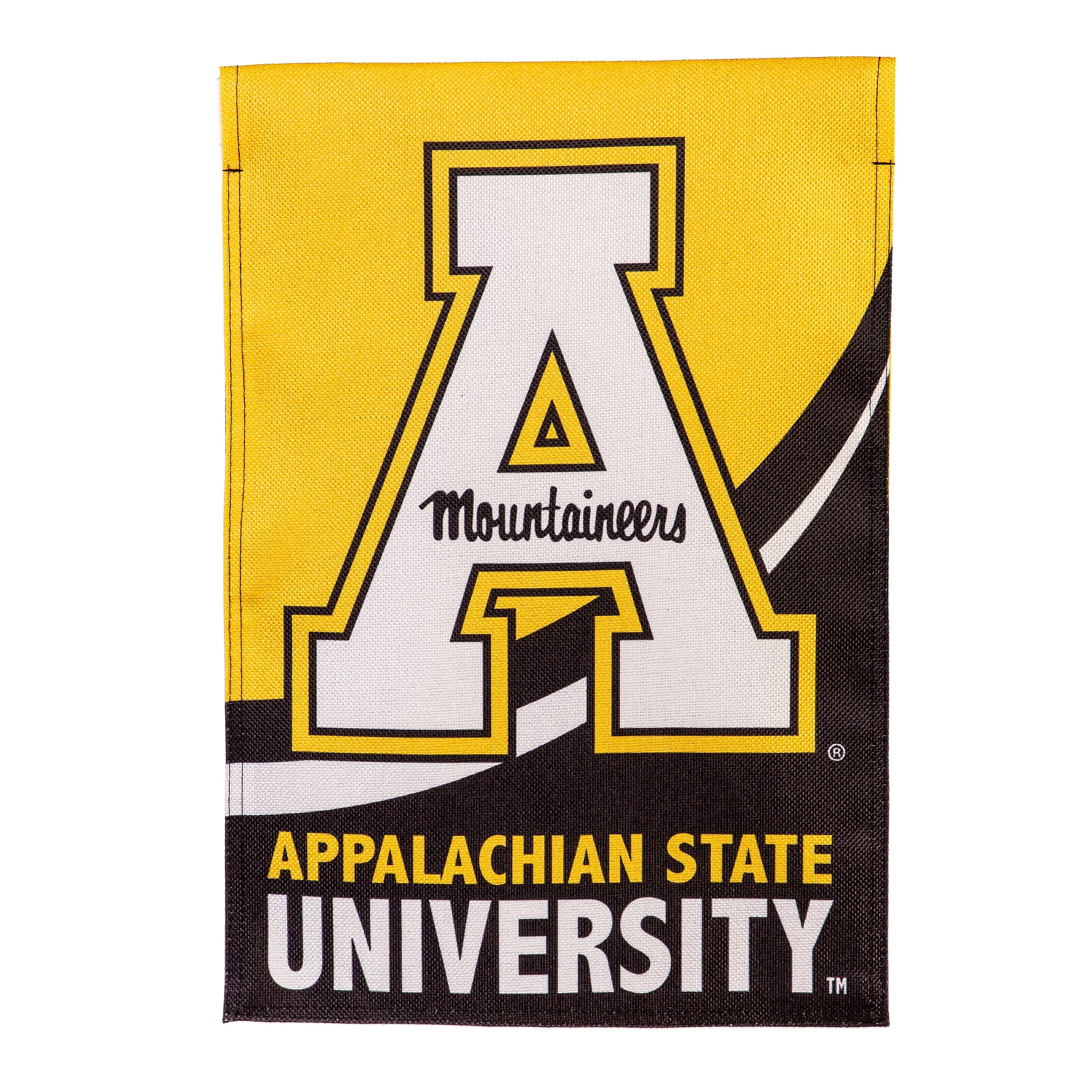Appalachian State University Burlap Flag GDN Size - Sports Collectibles, Sports Memorabilia, Sports Fan Shop, Sports Gifts
