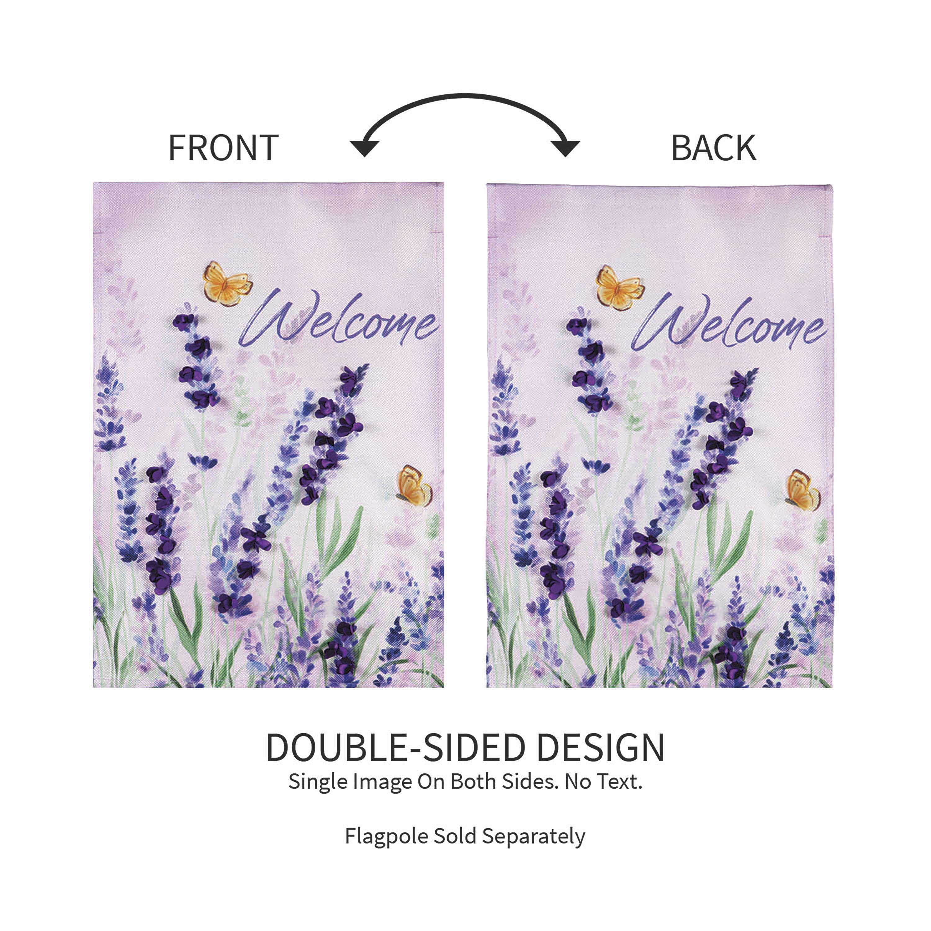 Hello Spring Lavender Burlap Garden Flag - Sports Collectibles, Sports Memorabilia, Sports Fan Shop, Sports Gifts