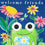 Welcome Friends Frog Burlap Garden Flag - Sports Collectibles, Sports Memorabilia, Sports Fan Shop, Sports Gifts