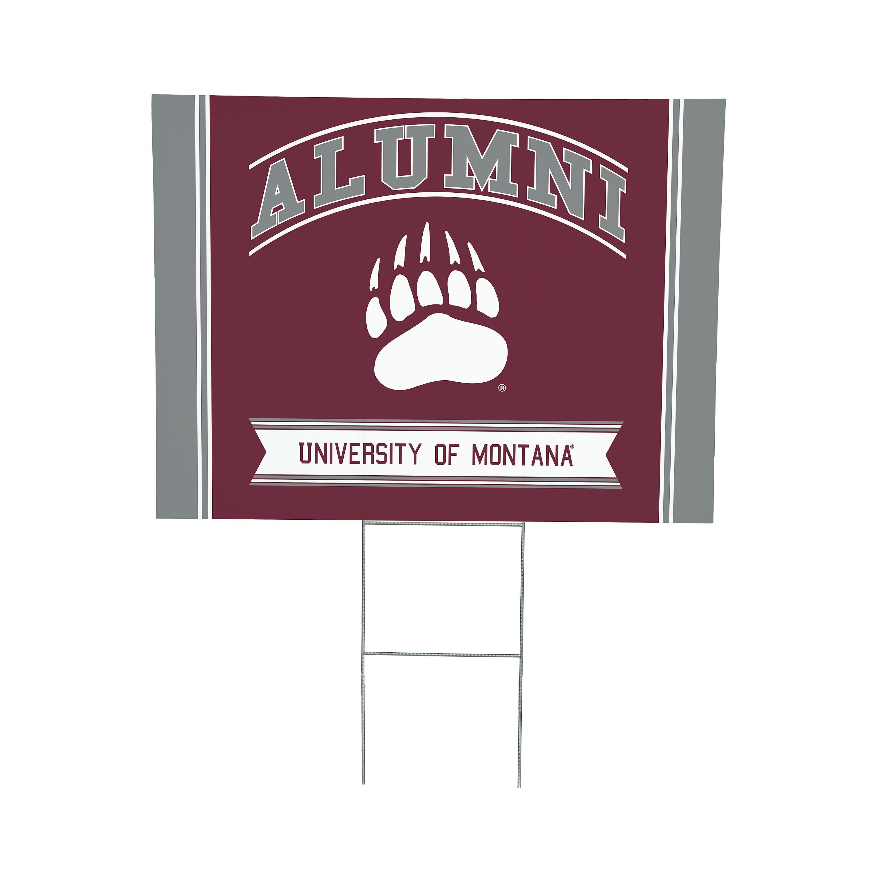 University of Montana Coroplast Yard Sign Alumni - Sports Collectibles, Sports Memorabilia, Sports Fan Shop, Sports Gifts