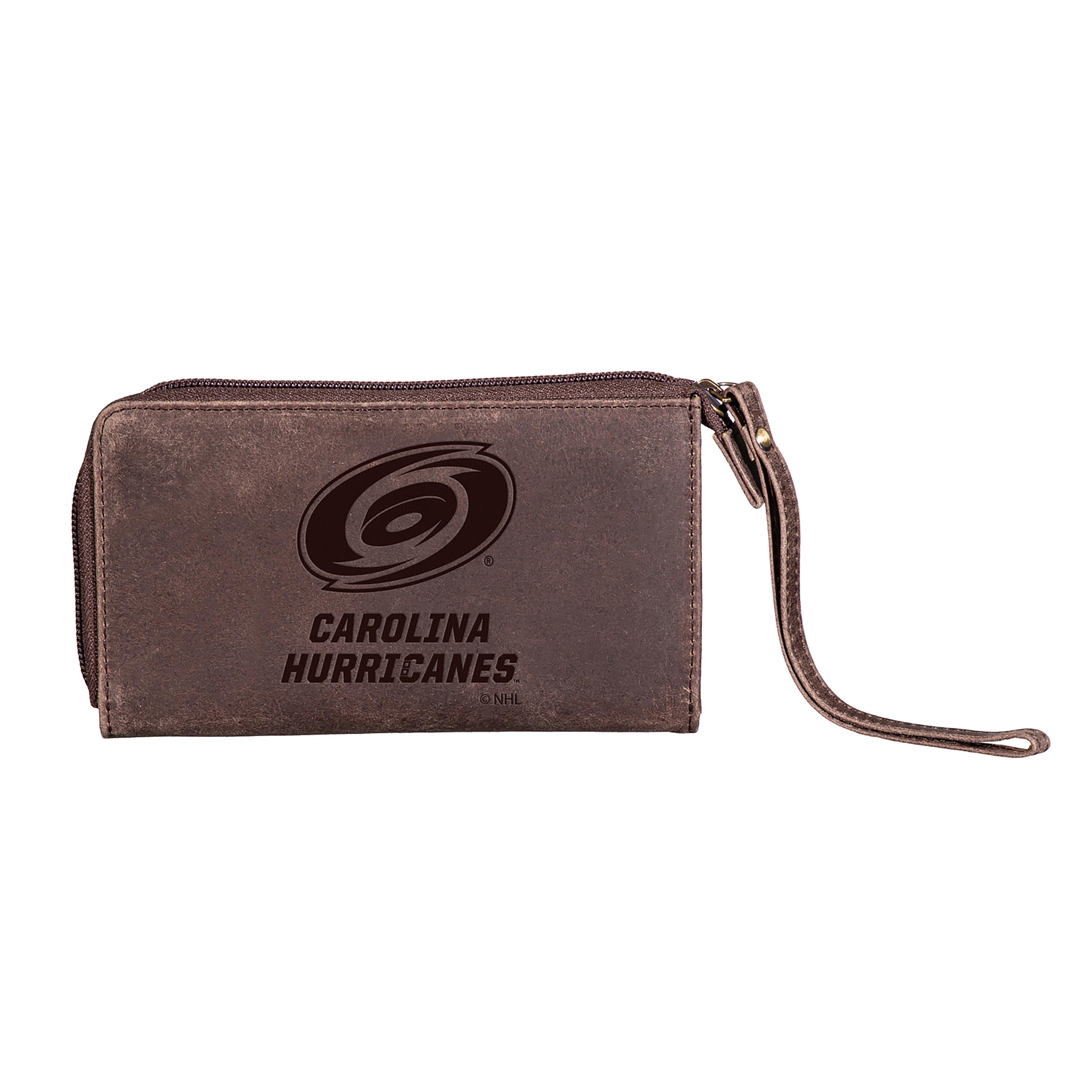 Wristlet Wallet, Brown, Carolina Hurricanes - Sports Collectibles, Sports Memorabilia, Sports Fan Shop, Sports Gifts