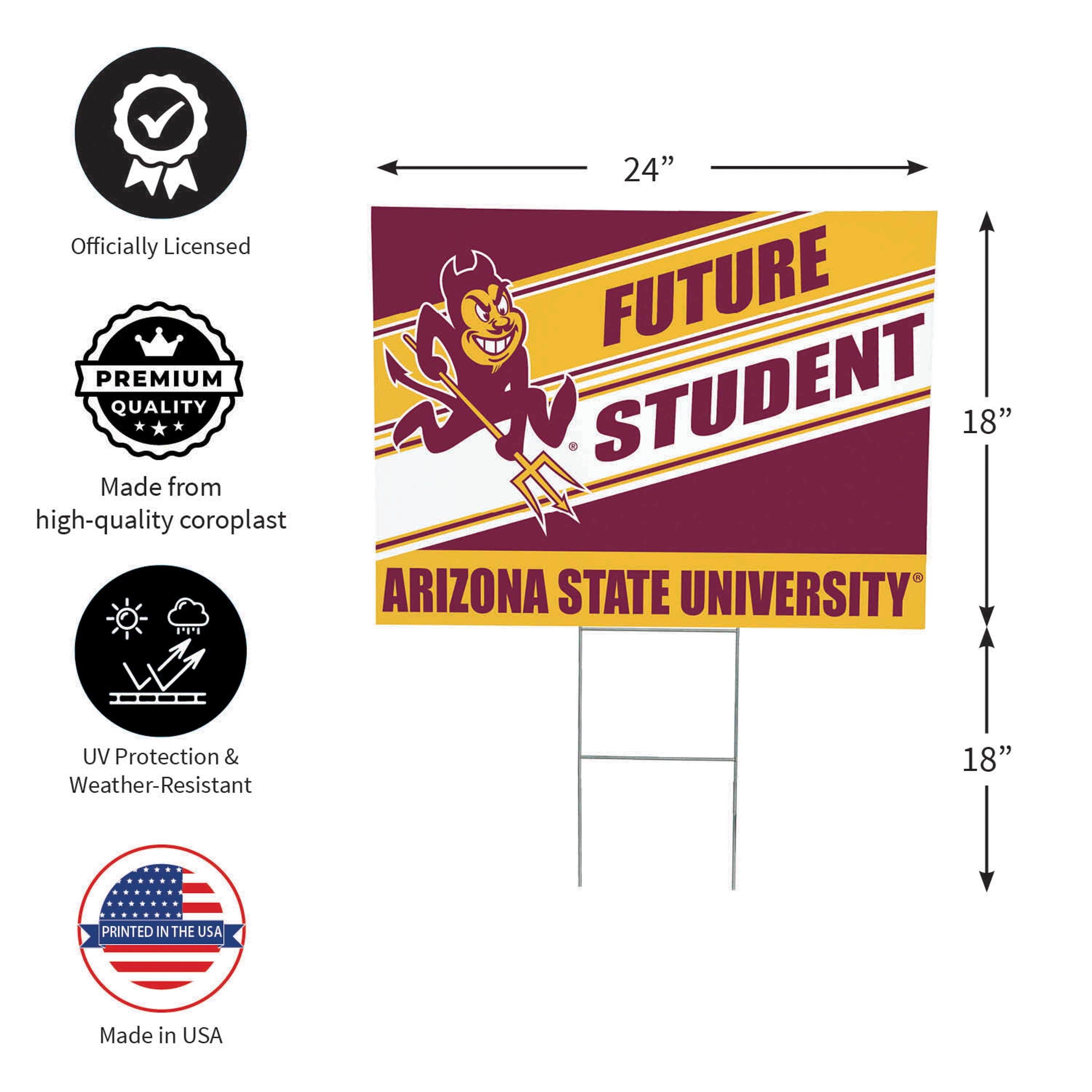 Arizona State University Coroplast Yard Sign, Future Student
