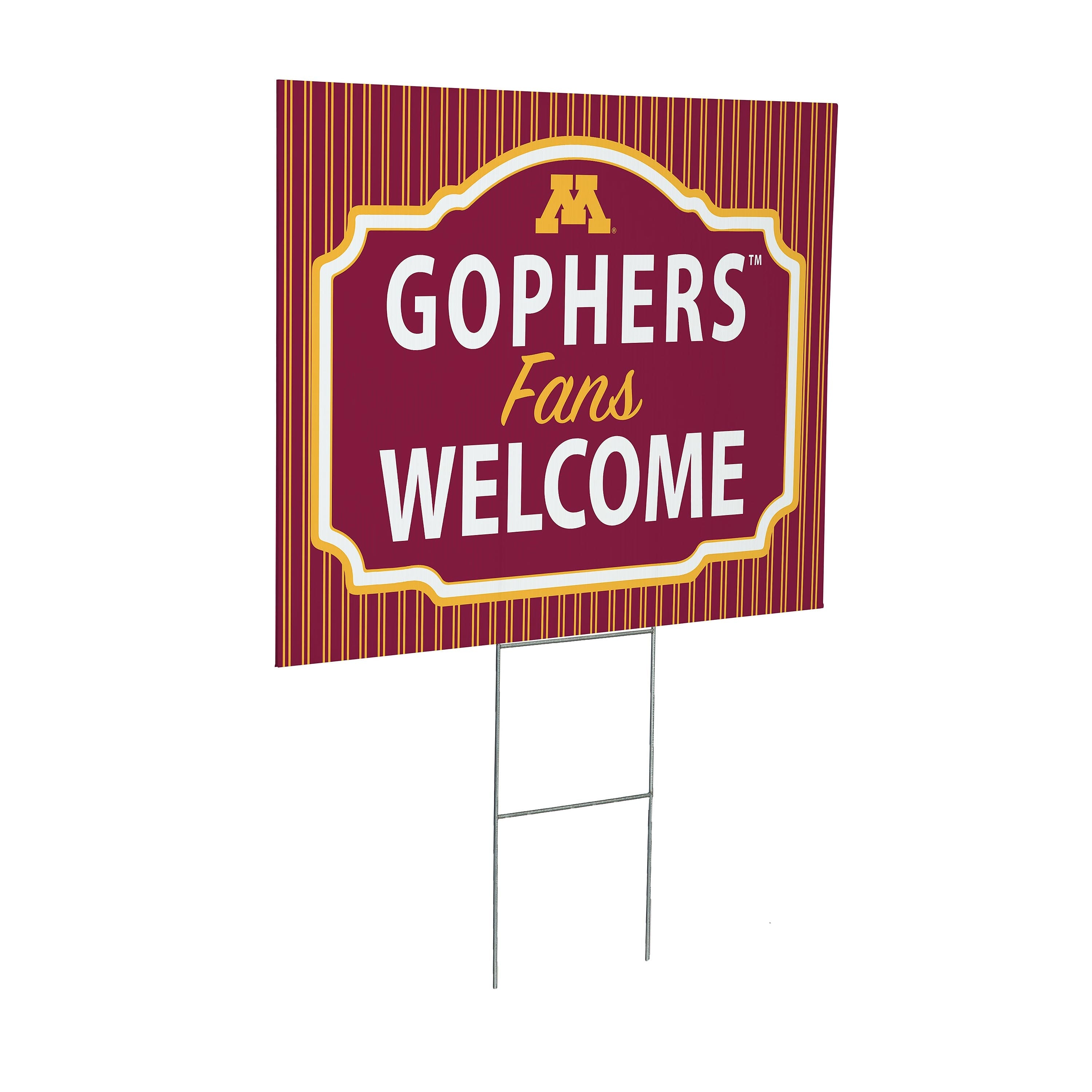 University of Minnesota Coroplast Yard Sign, "Fans Welcome"