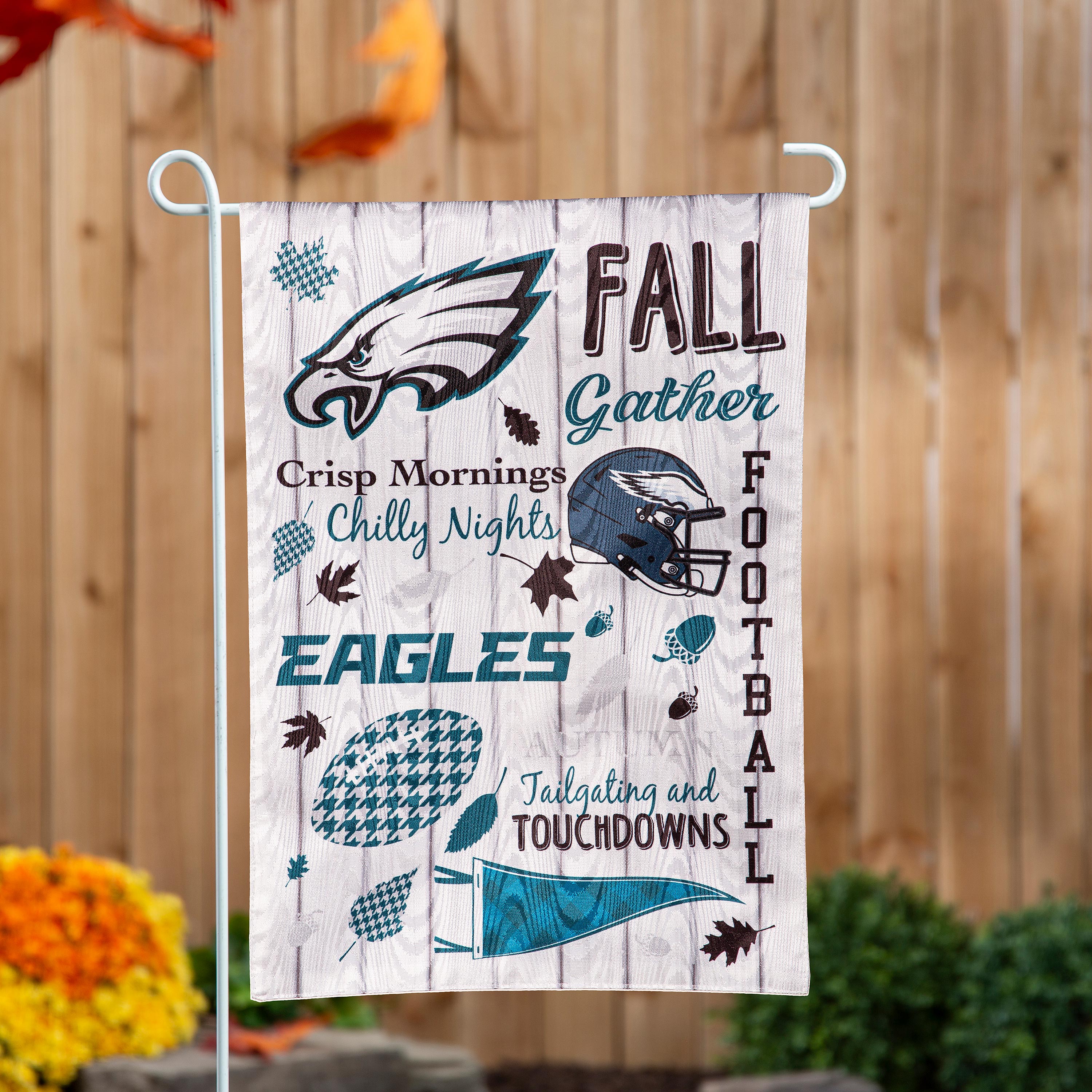 Philadelphia Eagles, Moire Flag, GDN, Fall Seasonal - Sports Gifts, Sports Memorabilia, Sports Collectibles, Fan Shop