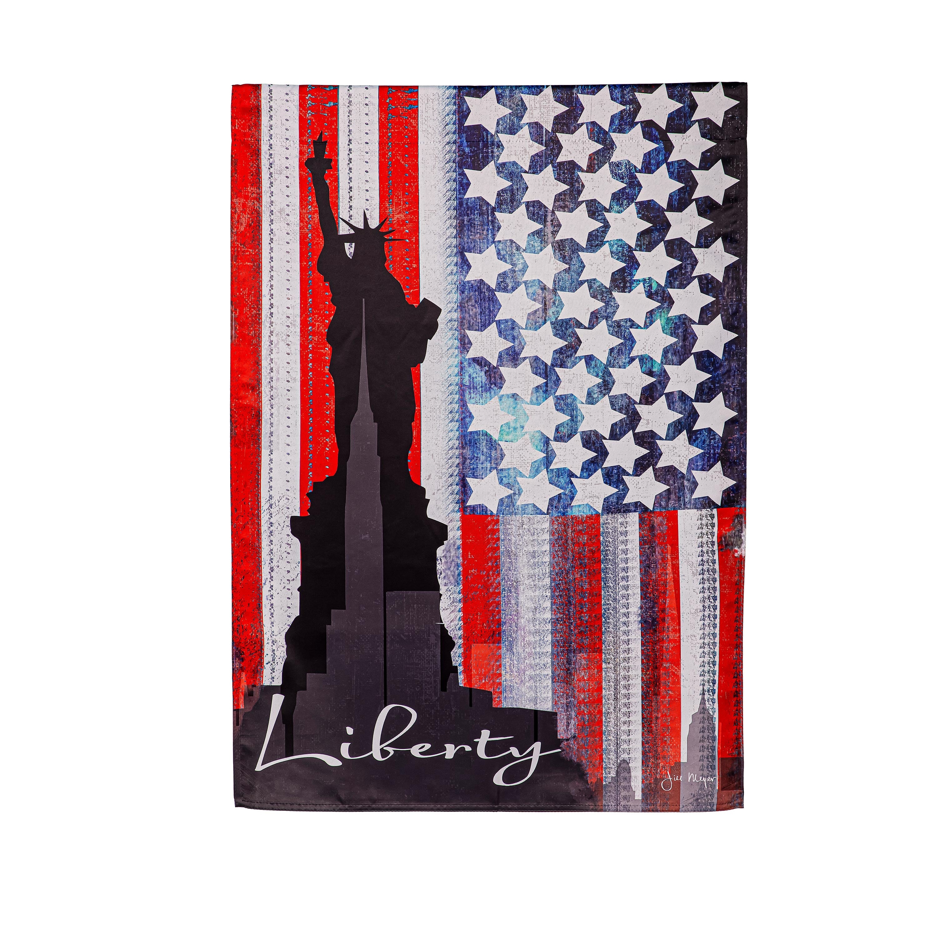 Liberty Statue Reversible Suede House Flag - Sports Collectibles, Sports Memorabilia, Sports Fan Shop, Sports Gifts