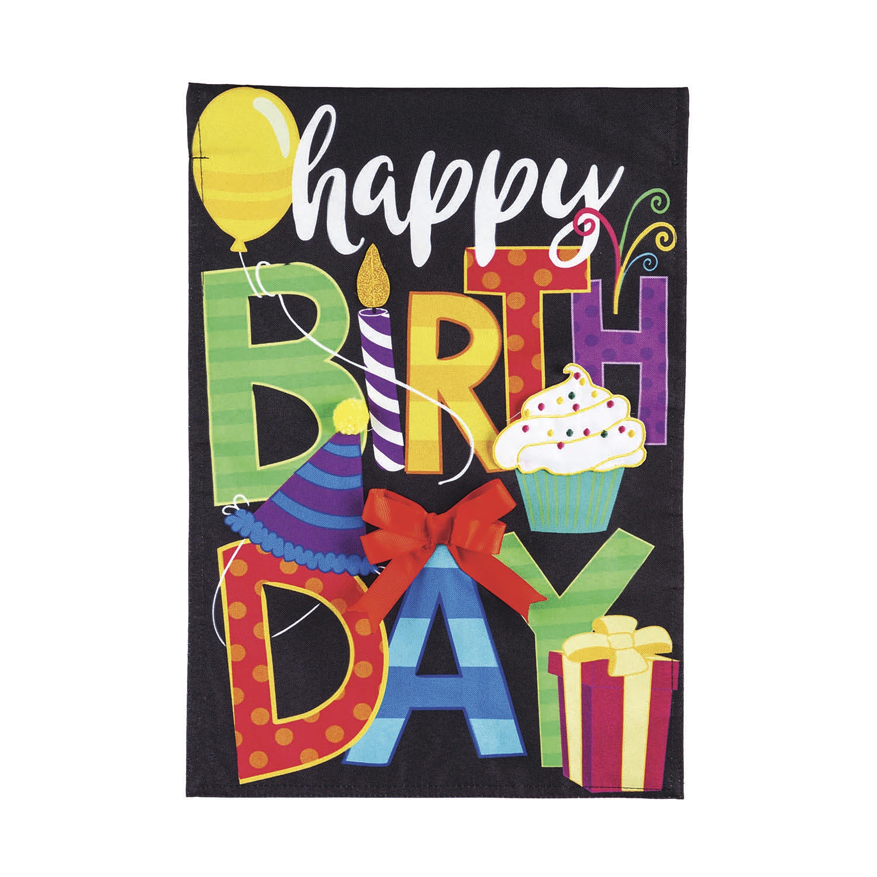 Happy Birthday Garden Linen Flag - Sports Collectibles, Sports Memorabilia, Sports Fan Shop, Sports Gifts