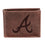 Atlanta Braves Bi-Fold Wallet Brown 100% Genuine Leather - Sports Gifts, Sports Memorabilia, Sports Collectibles, Fan Shop