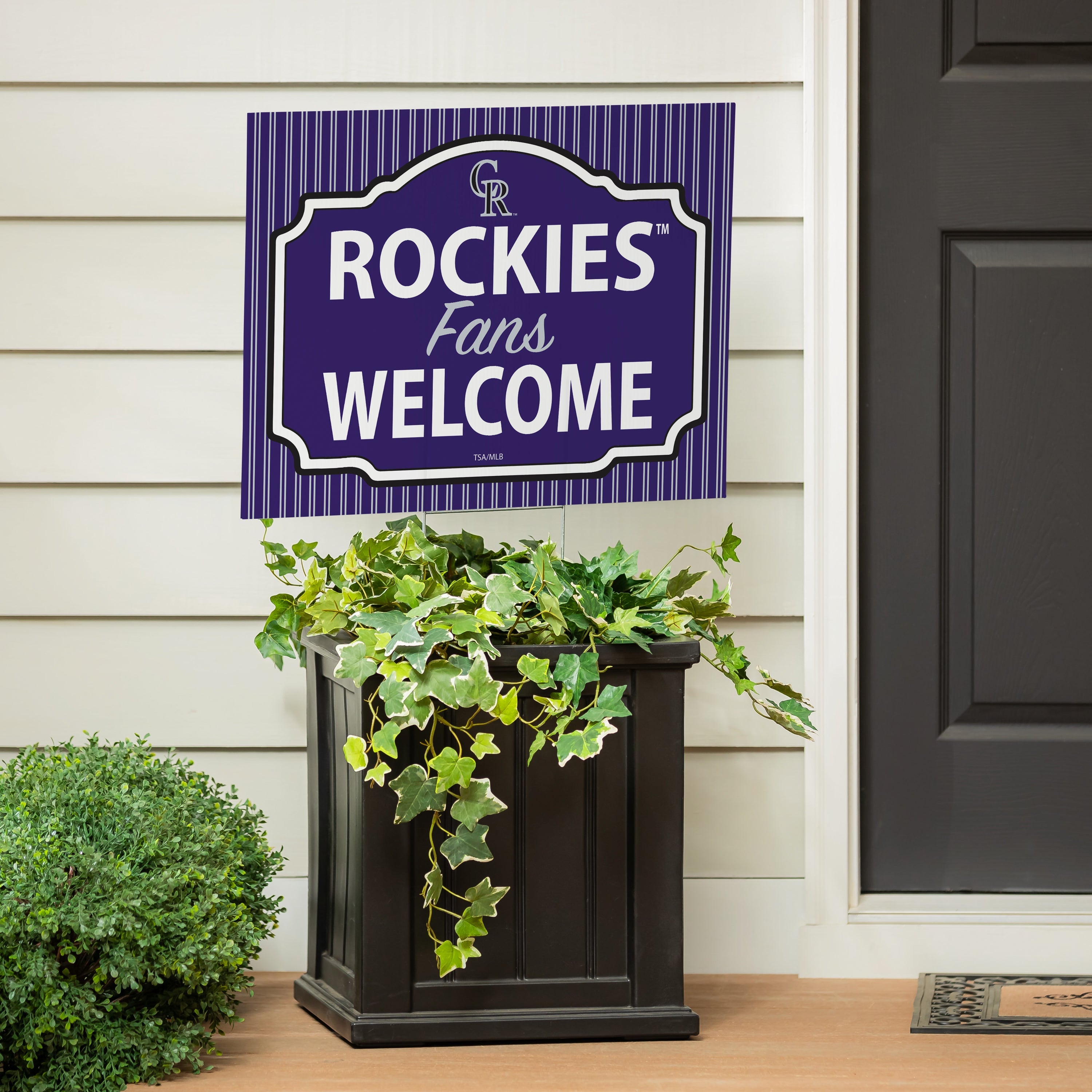 Colorado Rockies Coroplast Yard Sign, "Fans Welcome" - Sports Collectibles, Sports Memorabilia, Sports Fan Shop, Sports Gifts