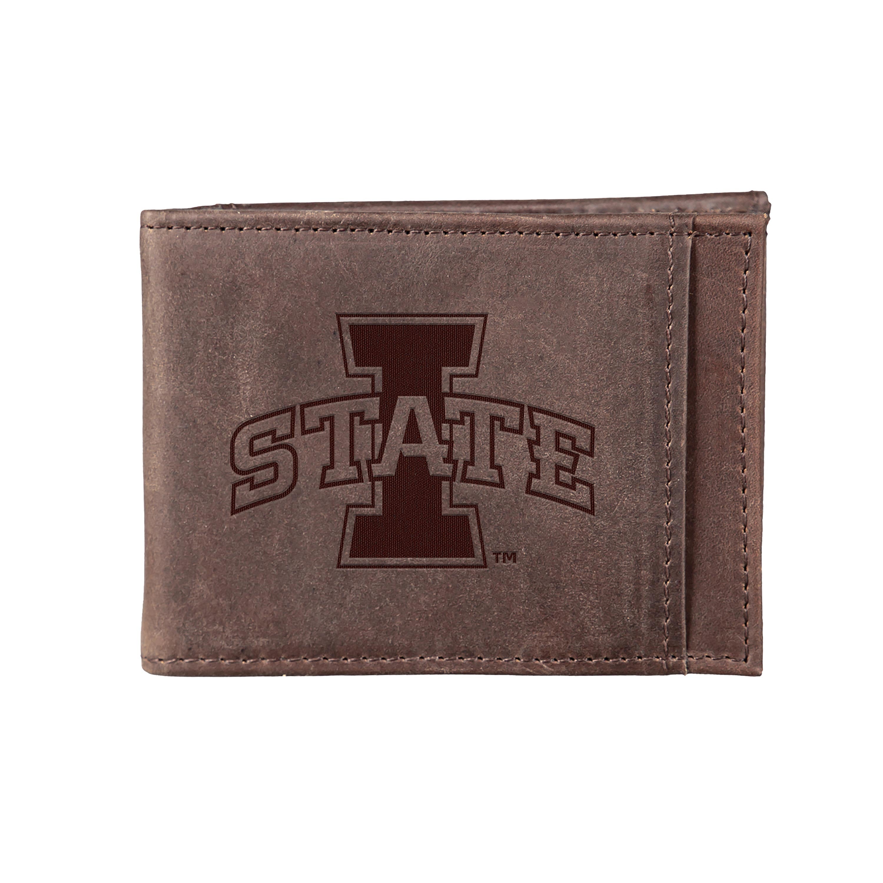 Front Pocket Wallet w/ RFID Blocking, Iowa State University, Brown - Sports Collectibles, Sports Memorabilia, Sports Fan Shop, Sports Gifts