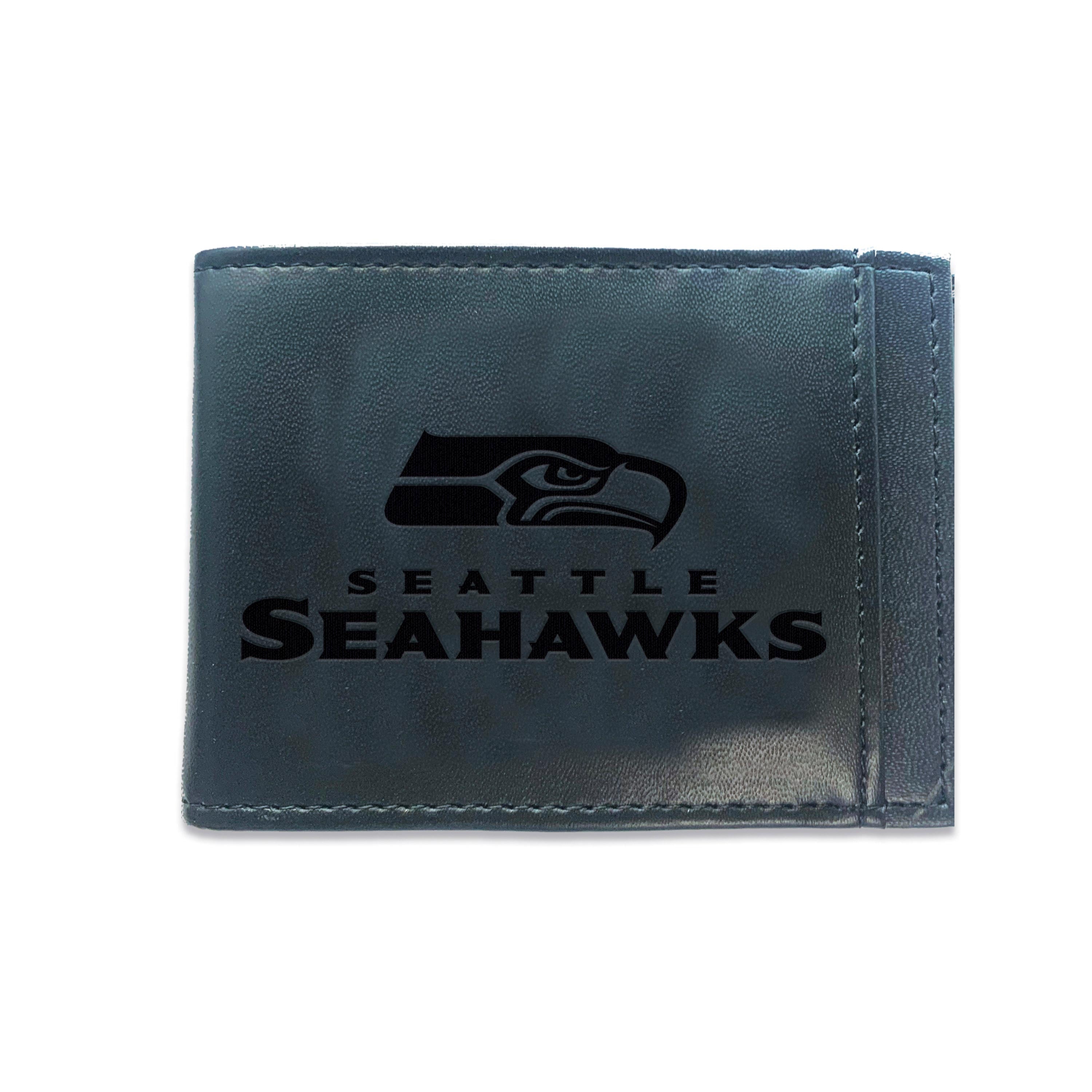 Front Pocket Wallet w/ RFID Blocking, Seattle Seahawks, Black - Sports Gifts, Sports Memorabilia, Sports Collectibles, Fan Shop