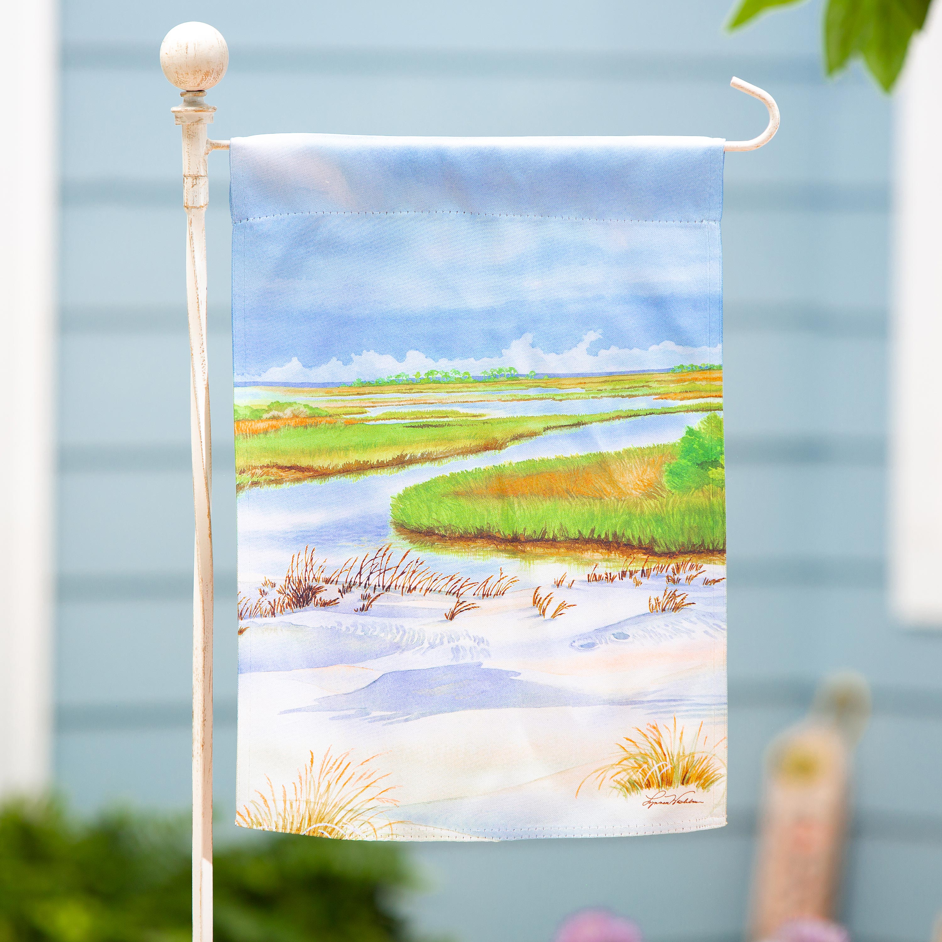 Coastal Landscape Suede Garden Flag - Sports Gifts, Sports Memorabilia, Sports Collectibles, Fan Shop