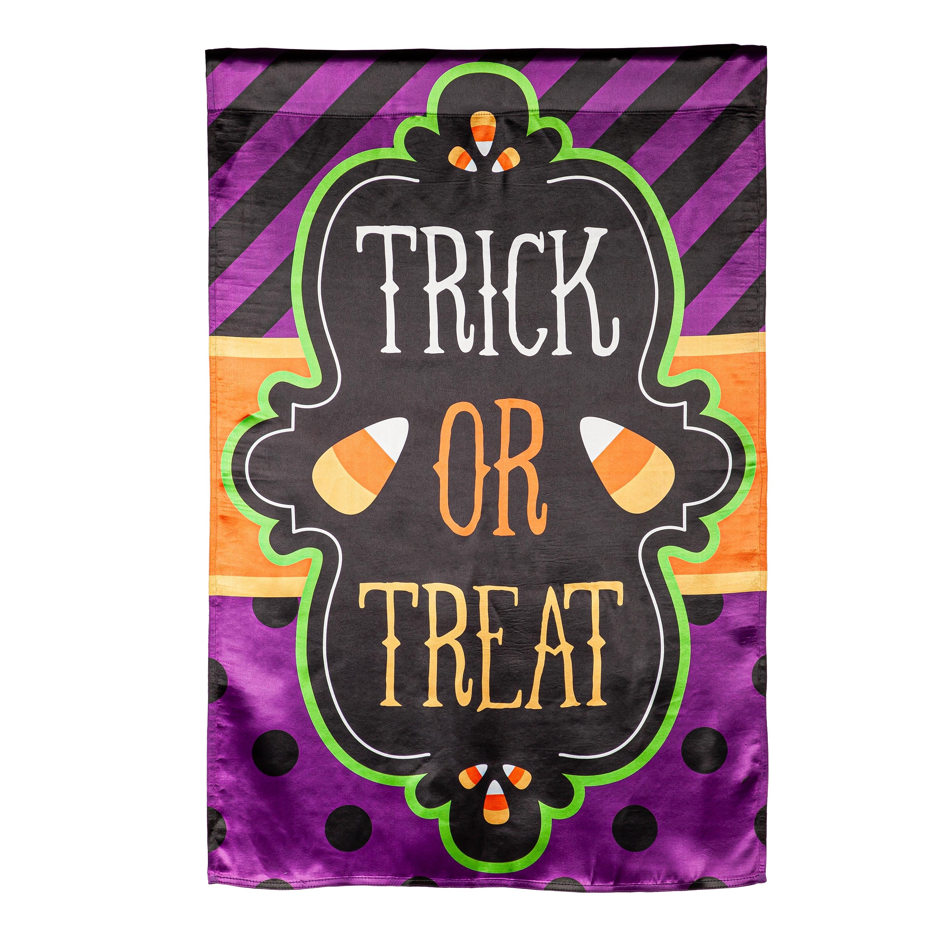 Trick or Treat House Lustre Flag - Sports Collectibles, Sports Memorabilia, Sports Fan Shop, Sports Gifts