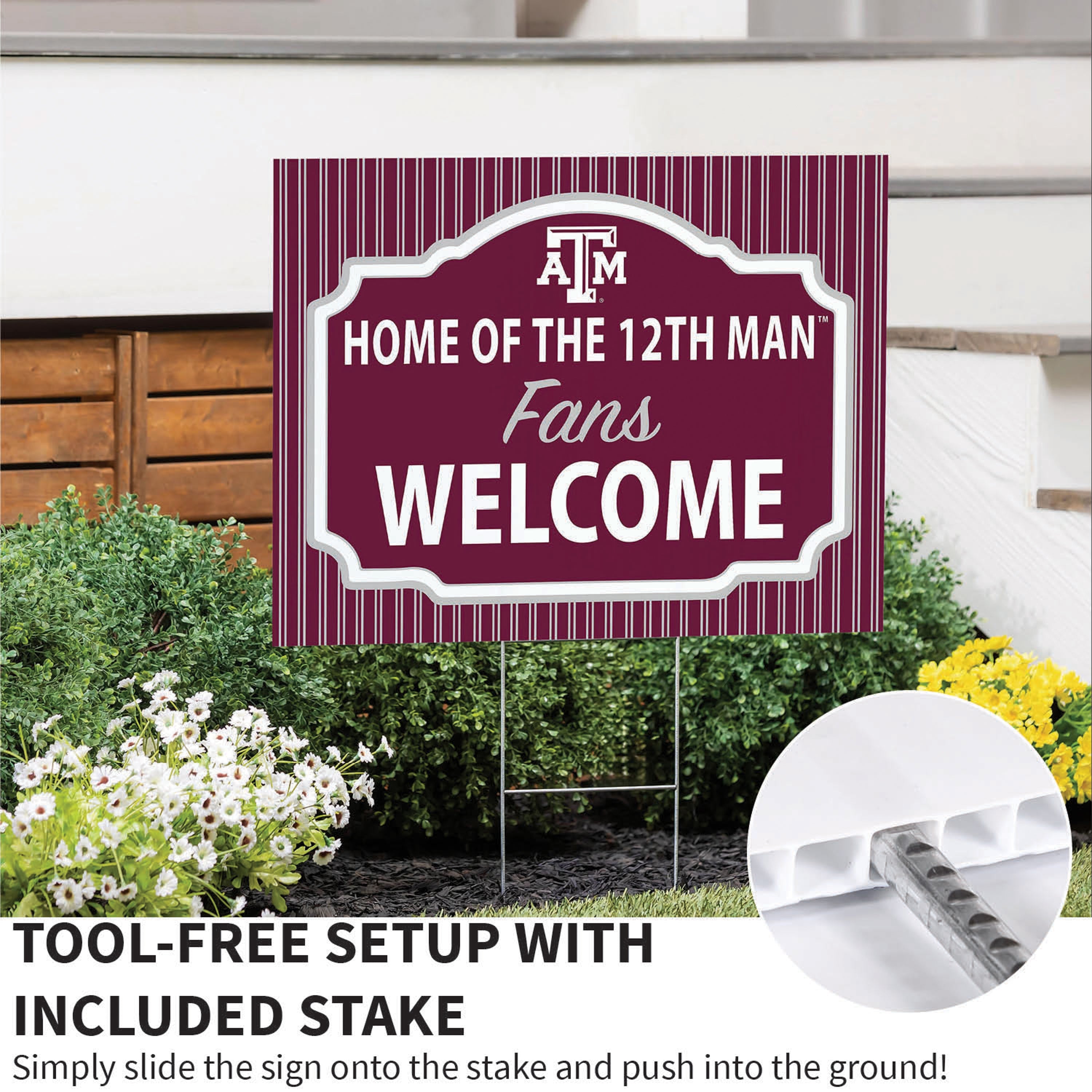 Texas A&M Coroplast Yard Sign, "Fans Welcome" - Sports Collectibles, Sports Memorabilia, Sports Fan Shop, Sports Gifts