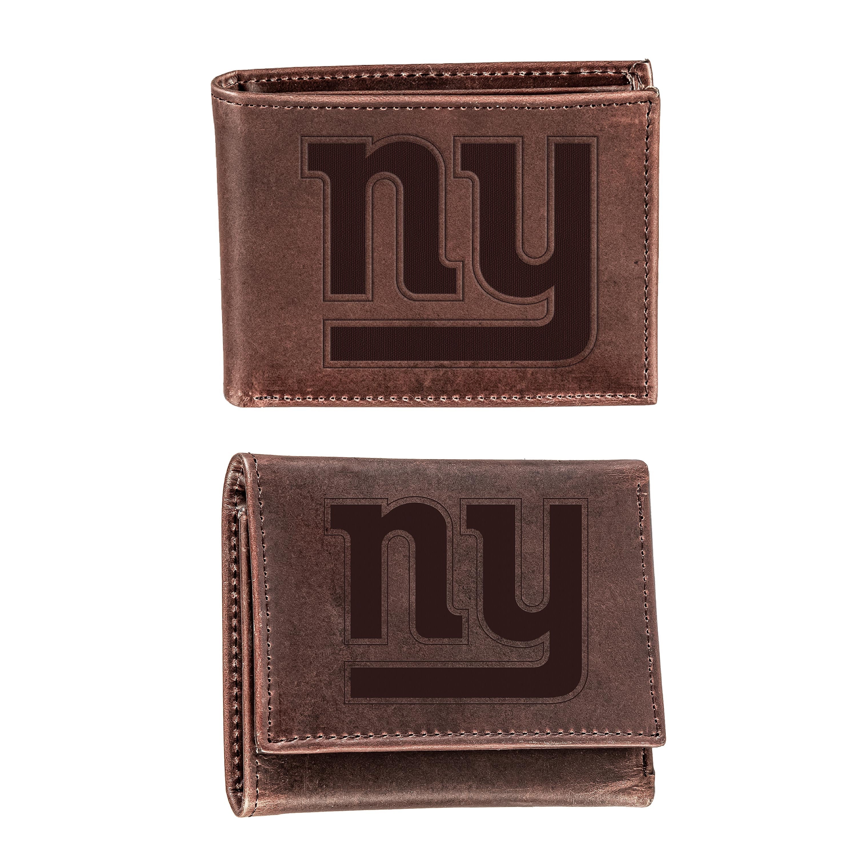 New York Giants, Bi-Fold and Tri-Fold Wallet Gift Set, Brown - Sports Gifts, Sports Memorabilia, Sports Collectibles, Fan Shop