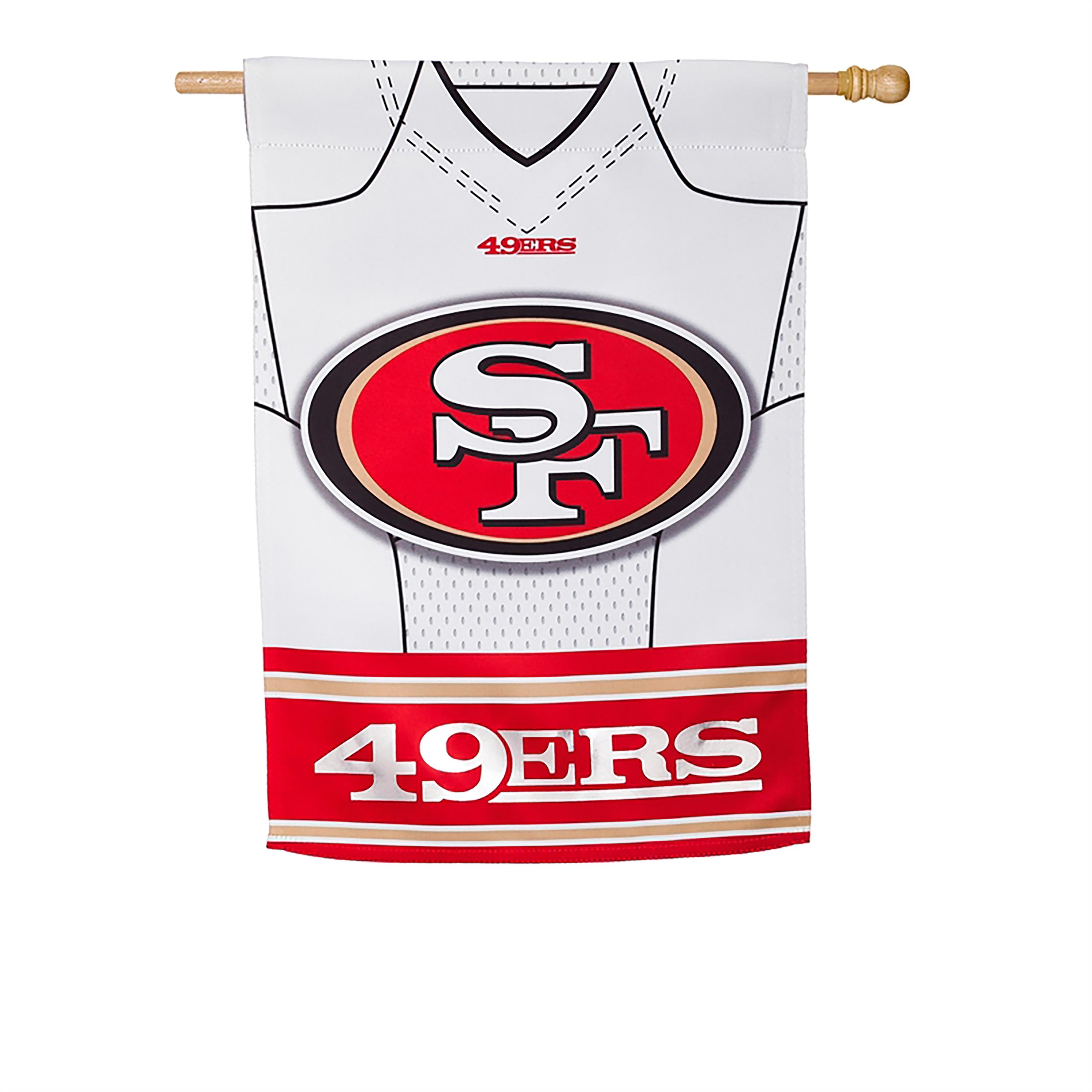Flag, DS Suede, Foil, Reg, Jersey, San Francisco 49ers - Sports Collectibles, Sports Memorabilia, Sports Fan Shop, Sports Gifts