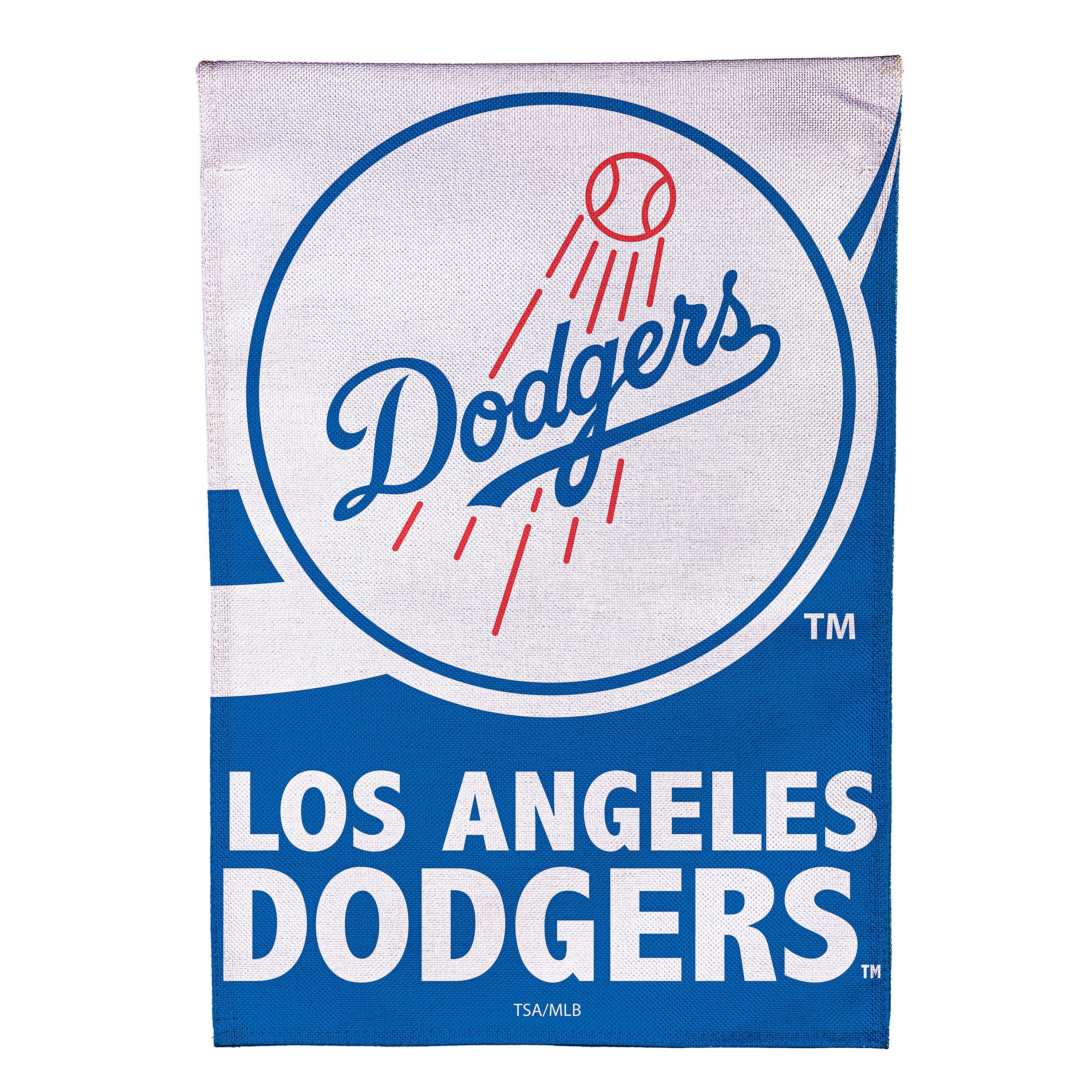 Los Angeles Dodgers Burlap House Flag - Sports Collectibles, Sports Memorabilia, Sports Fan Shop, Sports Gifts