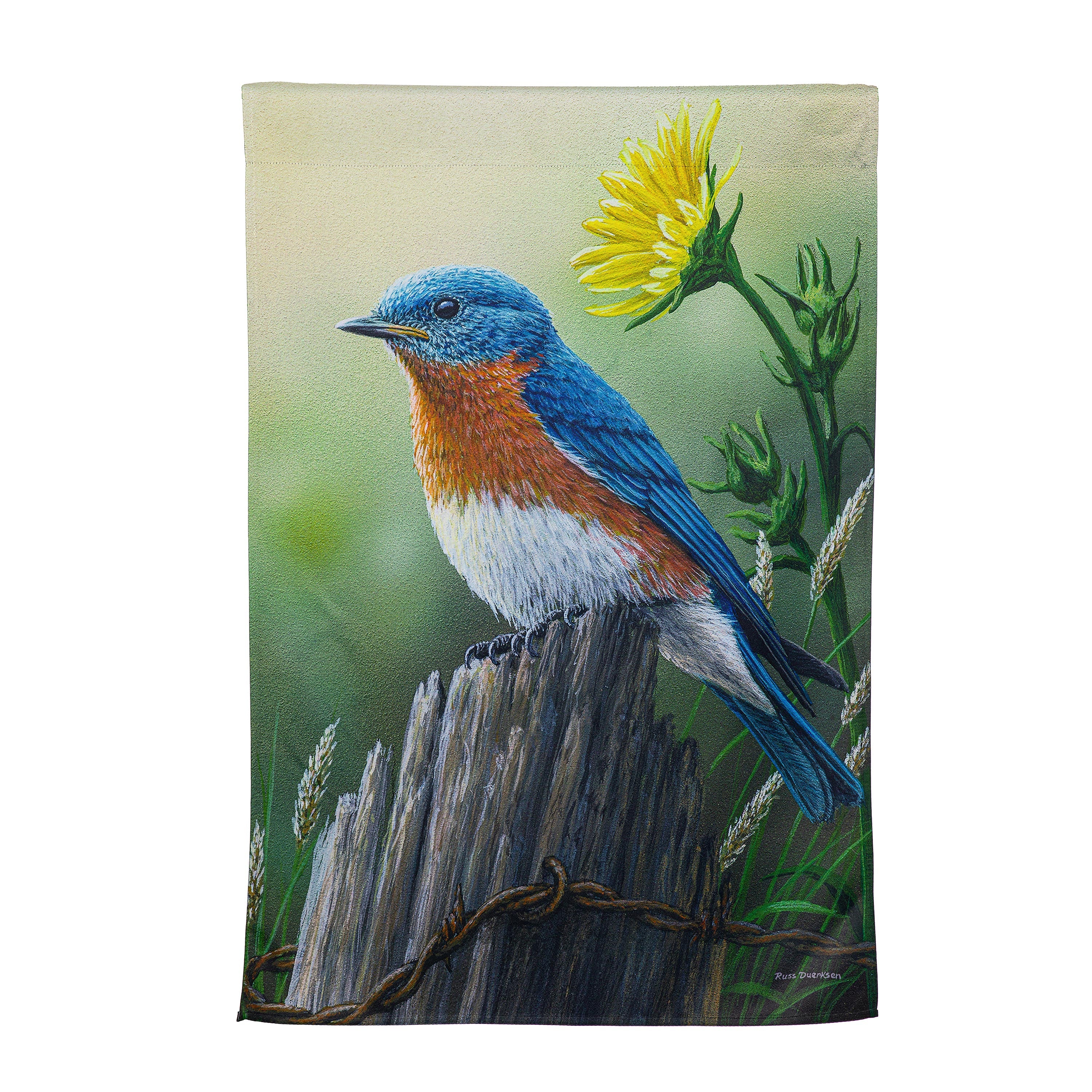 Eastern Bluebird Suede House Flag - Sports Collectibles, Sports Memorabilia, Sports Fan Shop, Sports Gifts