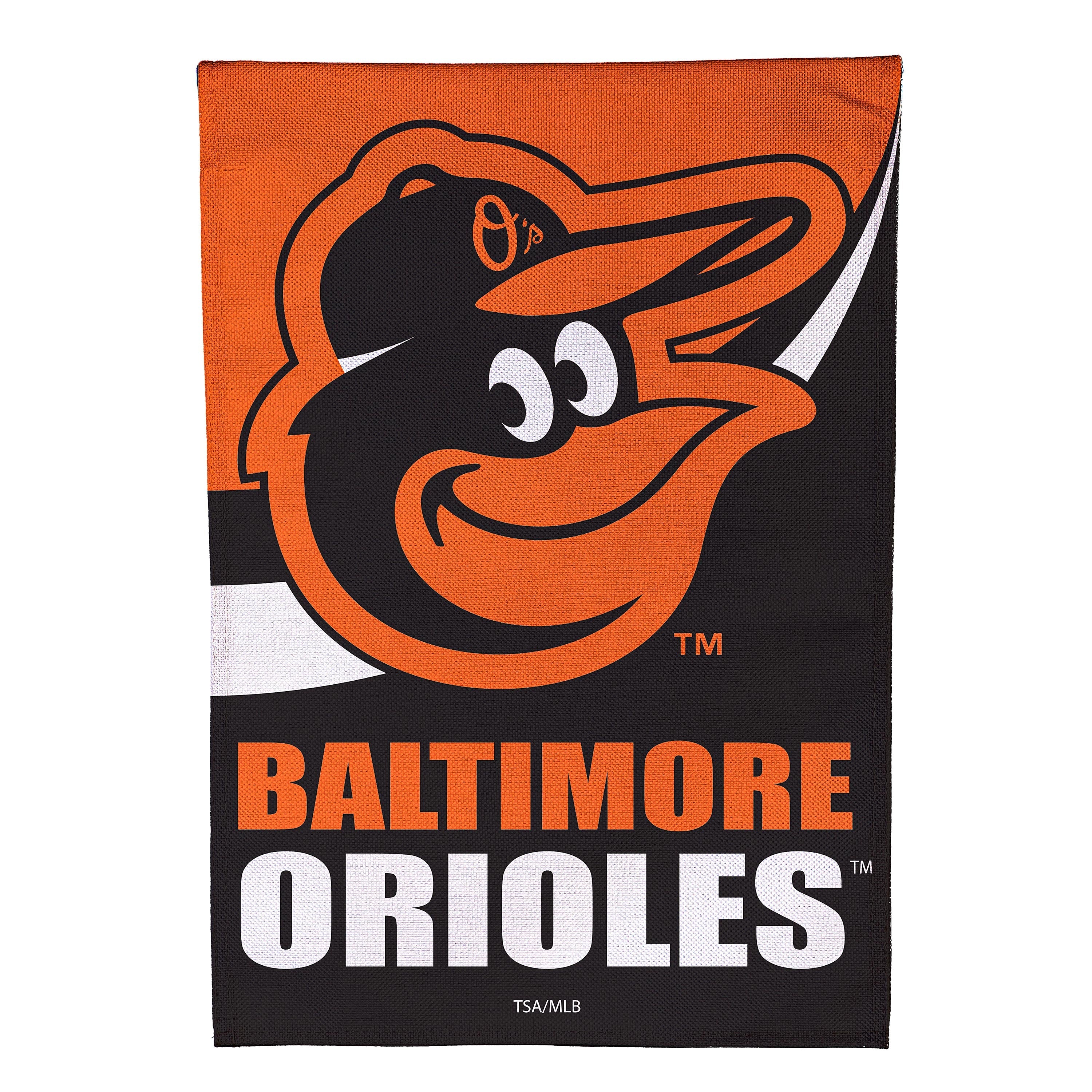 Baltimore Orioles Burlap Garden Flag - Sports Collectibles, Sports Memorabilia, Sports Fan Shop, Sports Gifts