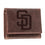 San Diego Padres Tri-Fold Wallet Brown 100% Genuine Leather - Sports Gifts, Sports Memorabilia, Sports Collectibles, Fan Shop