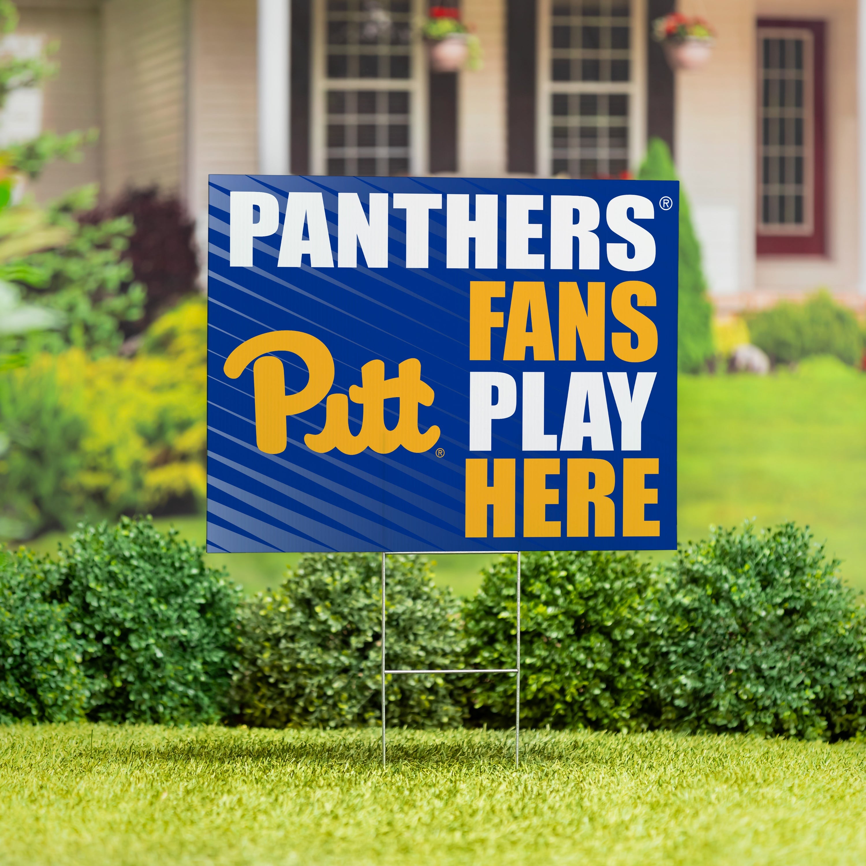 University of Pittsburgh Coroplast Yard Sign "Fans Play Here" - Sports Collectibles, Sports Memorabilia, Sports Fan Shop, Sports Gifts