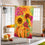 Pumpkin Floral Watercolor Burlap House Flag - Sports Collectibles, Sports Memorabilia, Sports Fan Shop, Sports Gifts